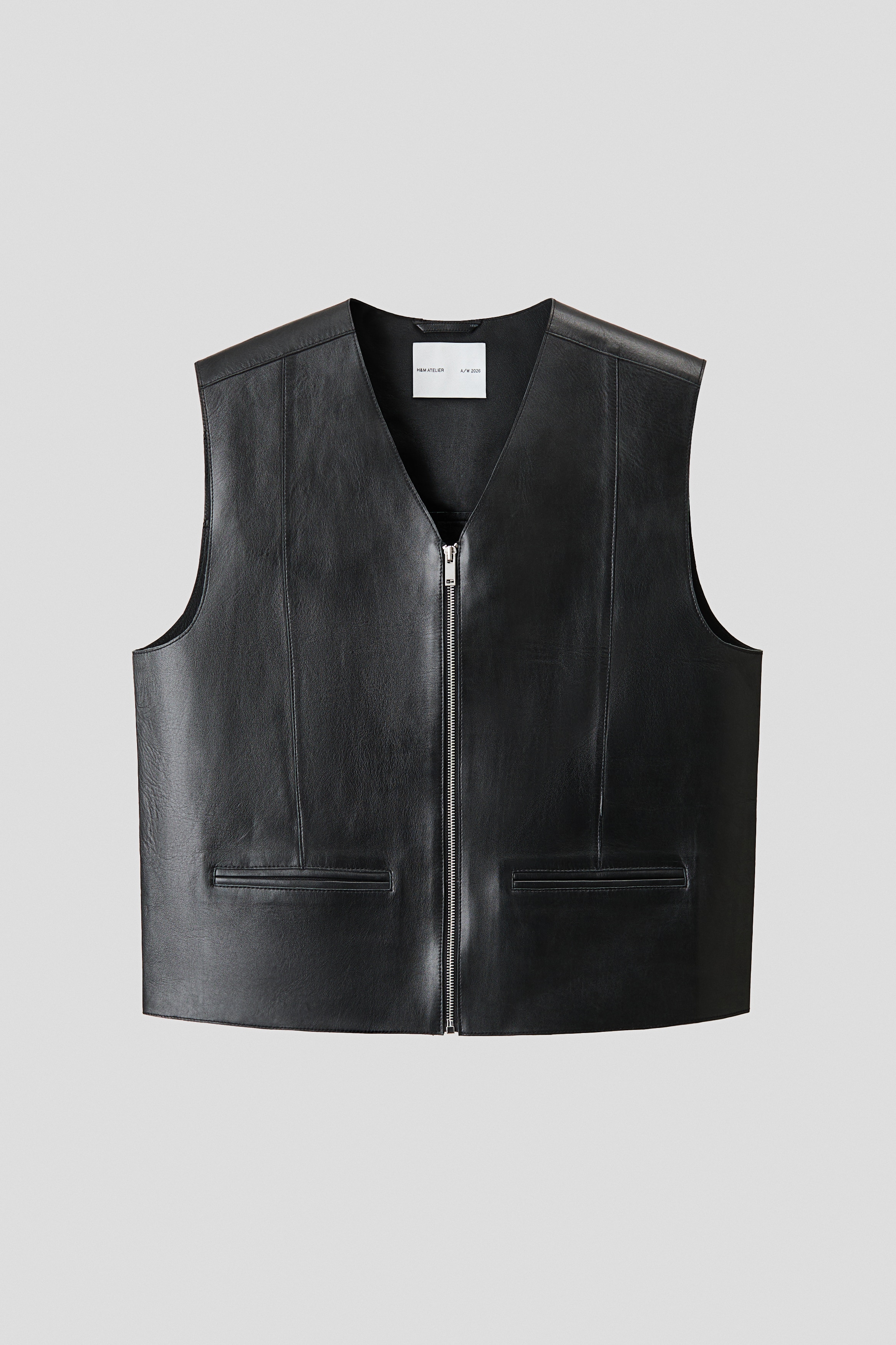 Leather Vest - Black