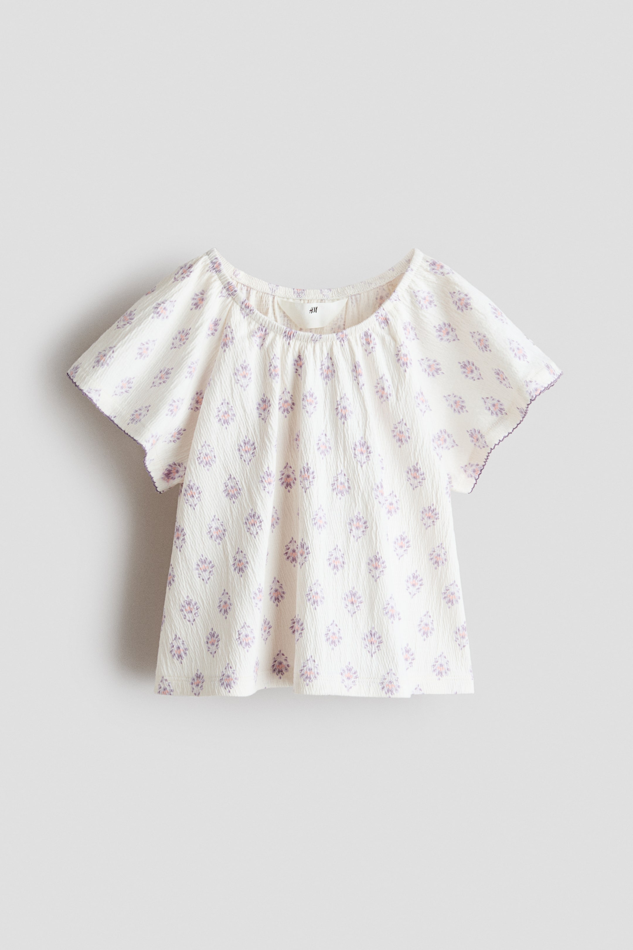 Patterned Crêpe Top