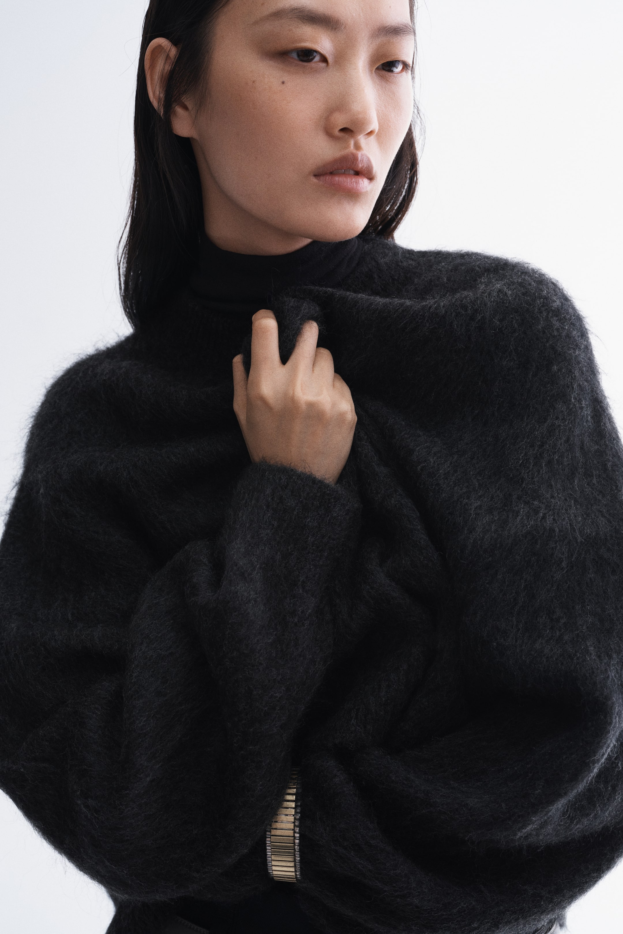 Brushed Mohair-Blend Sweater