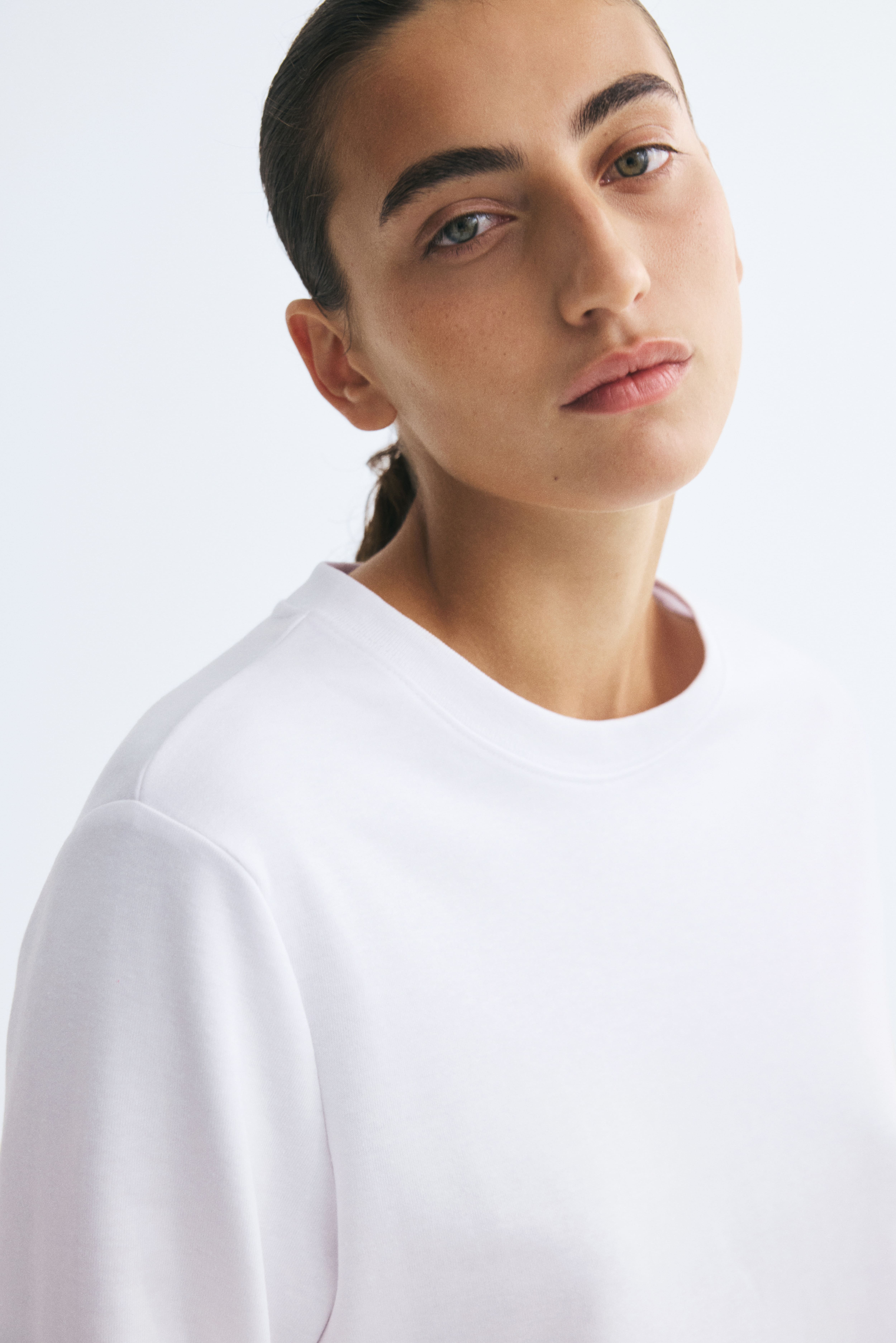Long-sleeved jersey top