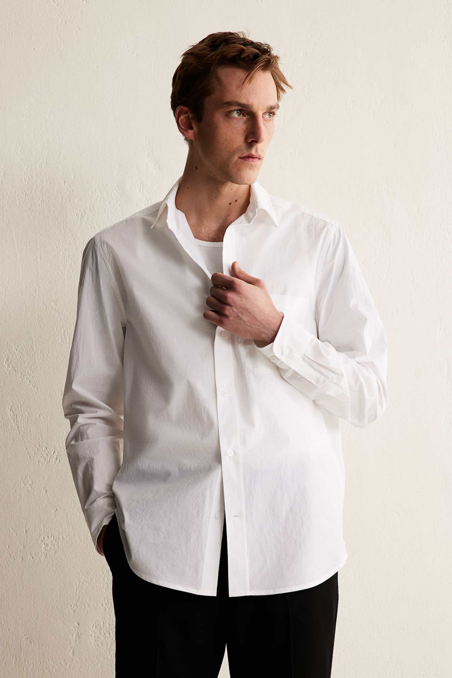 Regular Fit Shirt - White/Cream/Striped/Sage green - 6