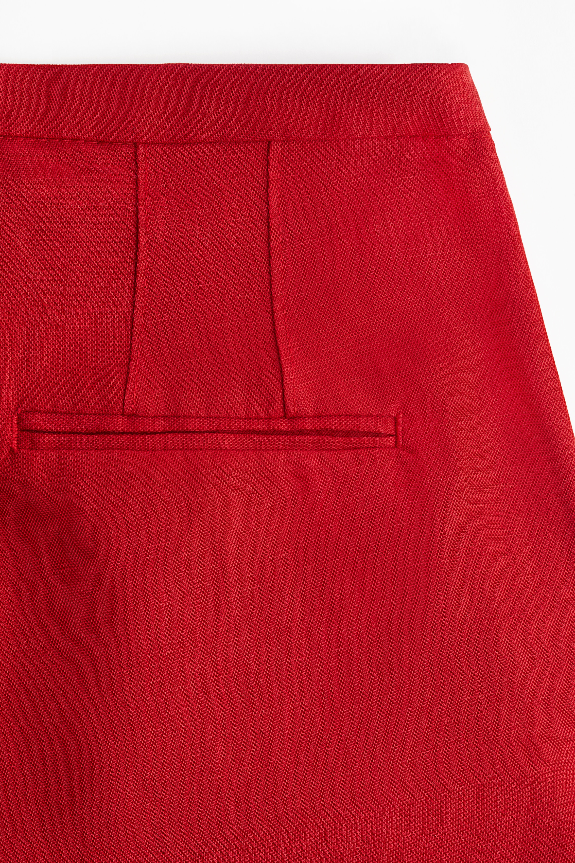 Wide linen-blend trousers