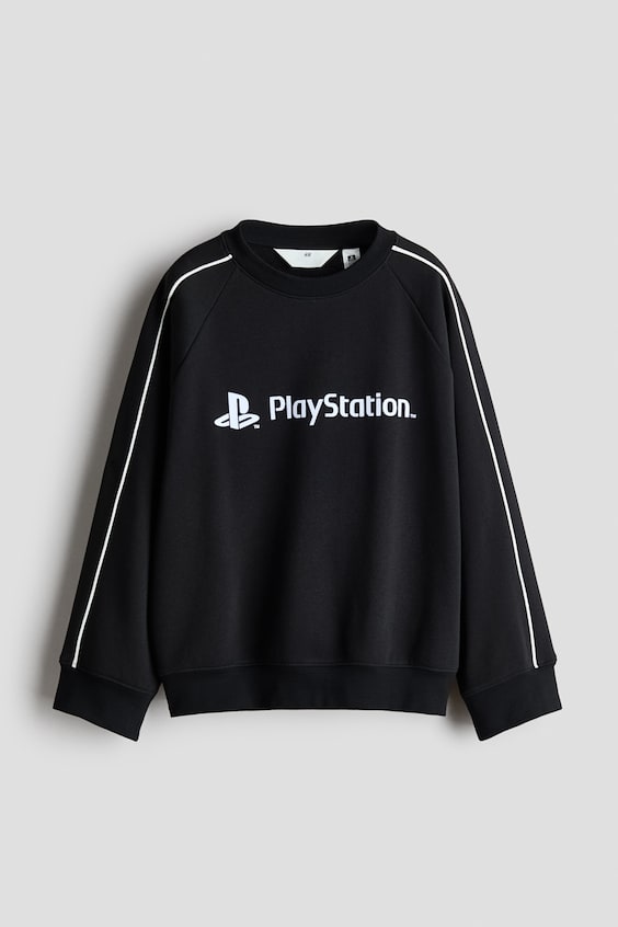 Детские худи H&M Brushed-Inside Sweatshirt with Printed Motif