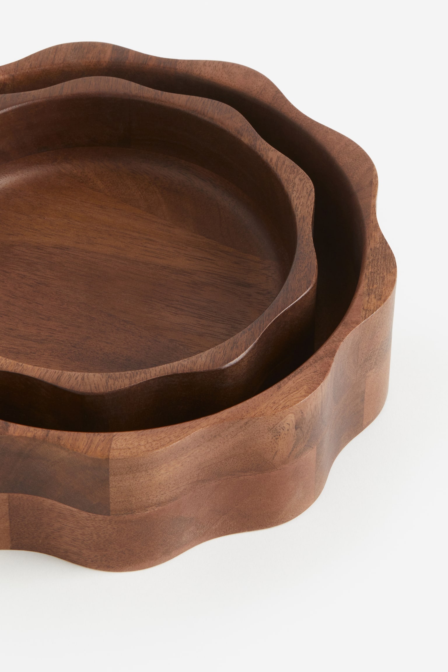 2-pack wooden bowls - Dark brown - 2