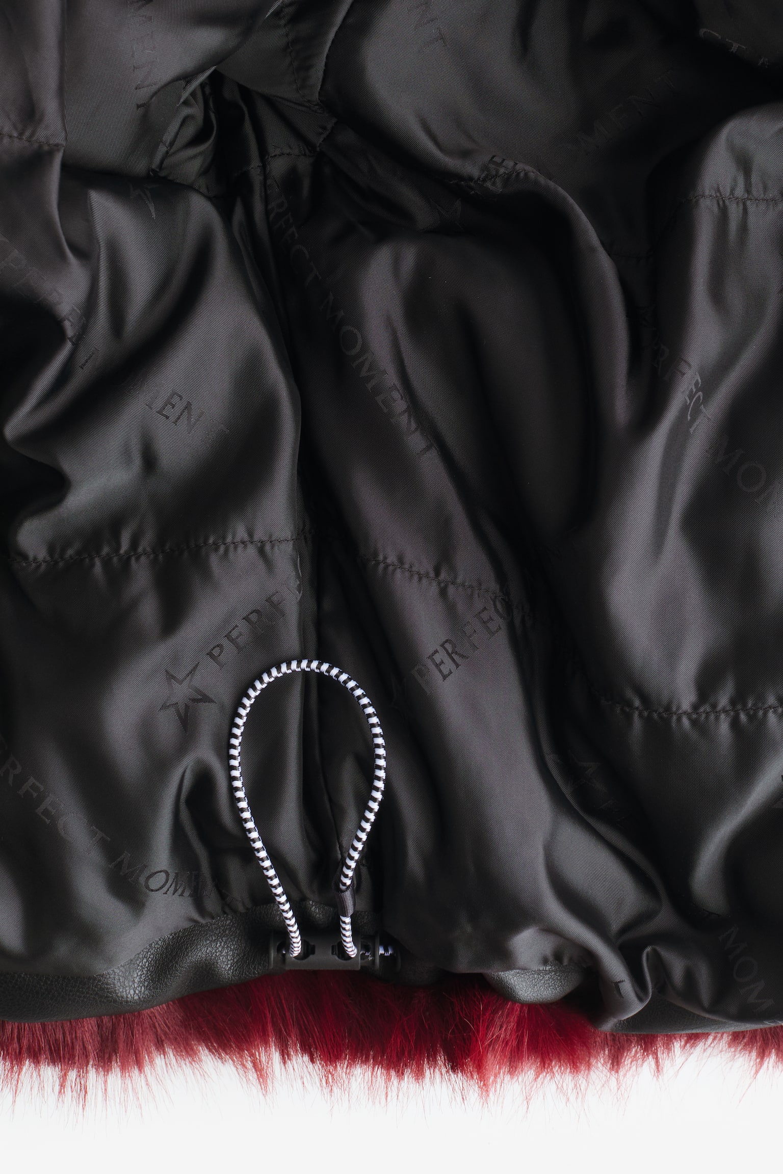 Hooded down puffer jacket - Burgundy - 8