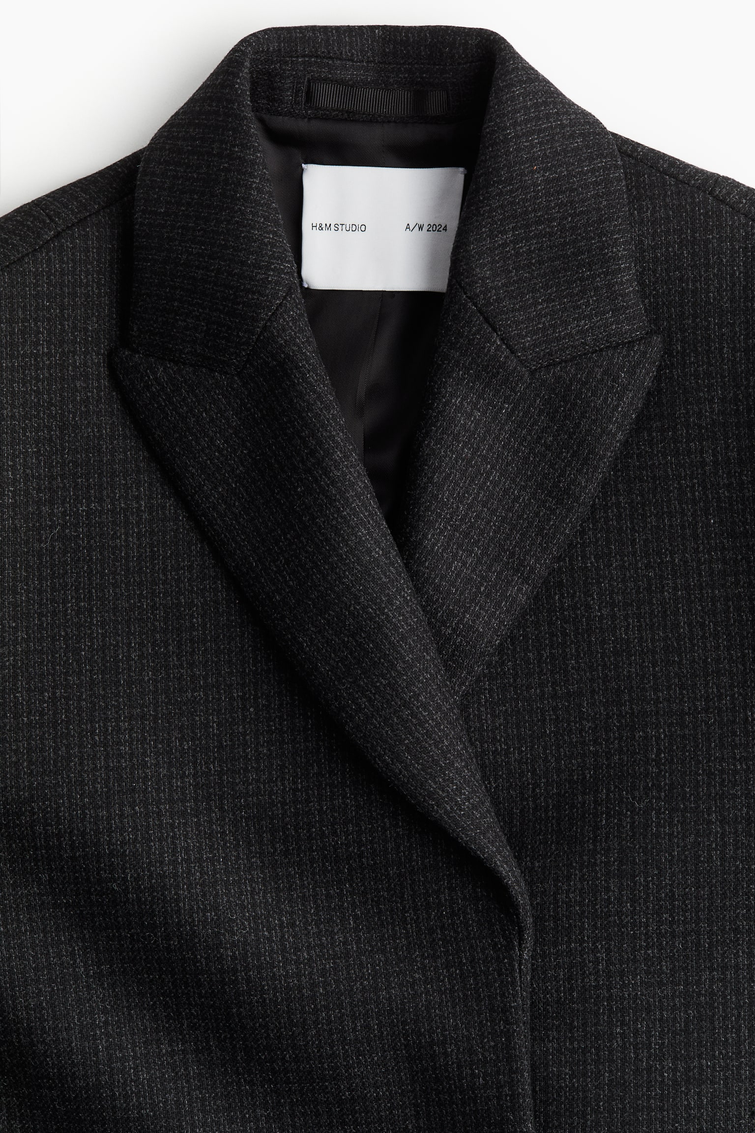 Wool-blend single-breasted blazer - Black - 5