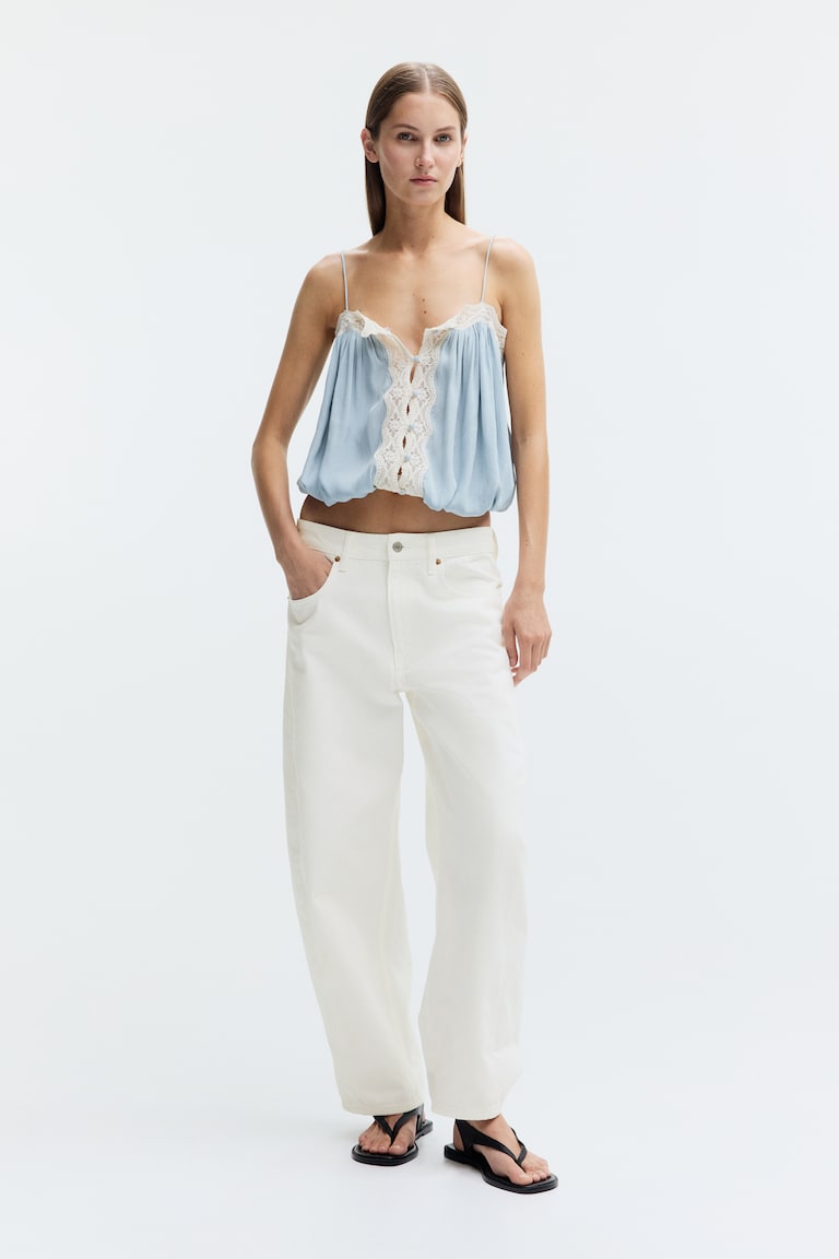 Barrel Regular Waist Ankle Jeans