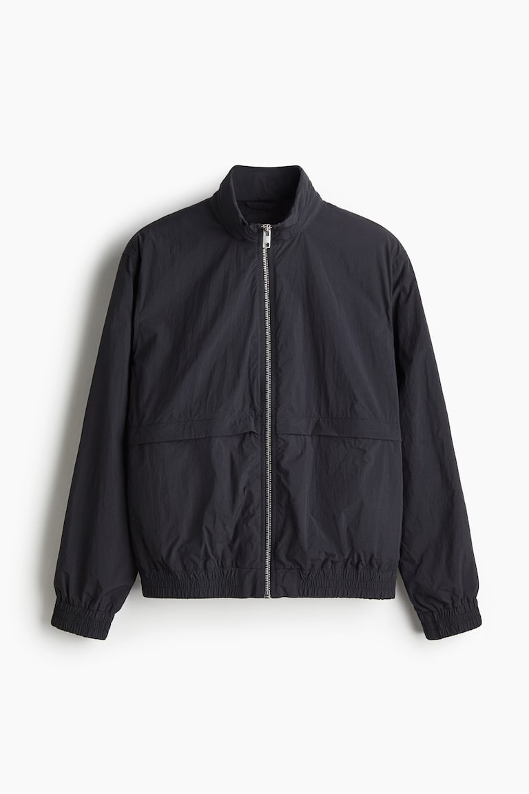 RUFFLOG STRETCH NYLON こもれ WIND BREAKER BLACK