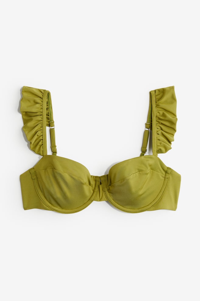 Non-padded bikinitop - Olijfgroen/Zwart/Lichtgeel/Rood/dessin - 1