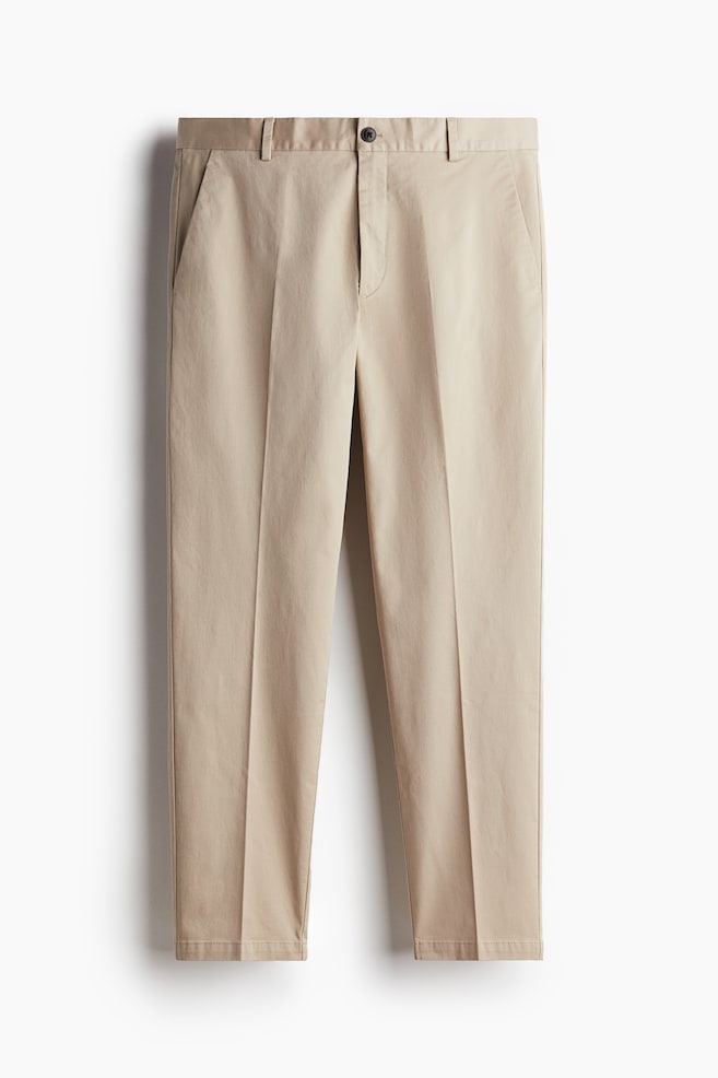 Slim Fit Twill trousers - Beige - 1