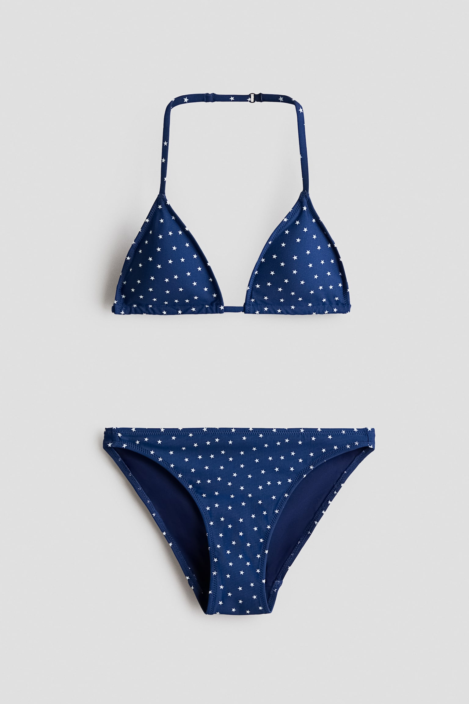 Triangel-Bikini - Dunkelblau/Sterne/Blau/Gemustert/Marineblau/Colourblocking/Rosa/Geblümt/Weiss/Kirschen/Marineblau/Blau/Gestreift/Hellblau/Geblümt/Schwarz