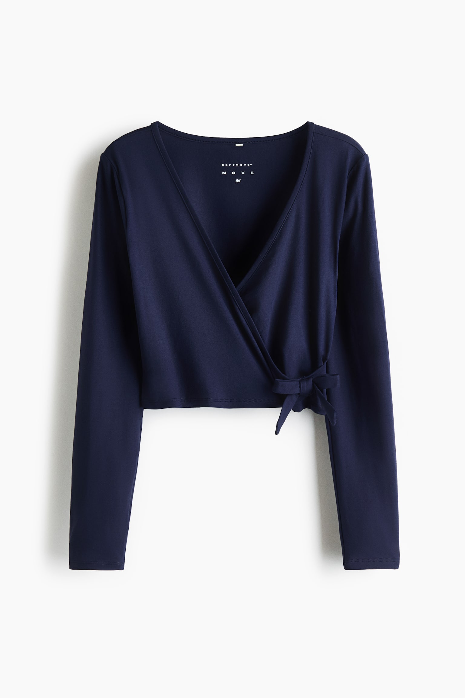 Wrap-Front Sports Top with SoftMove™ - Navy blue - 2