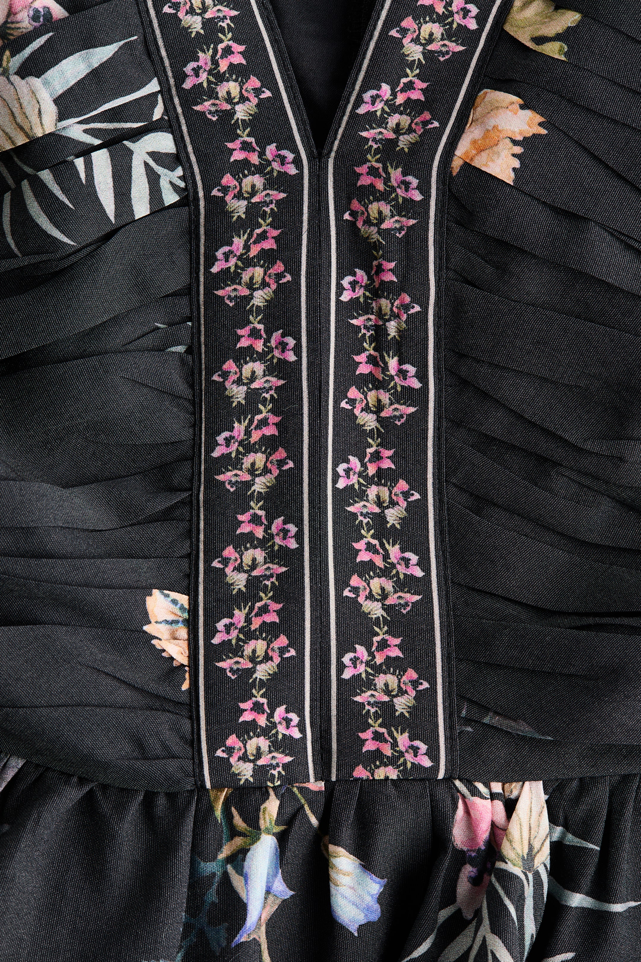 View larger image: Tie-strap peplum top - Black/Floral - Ladies | H&M IN 6