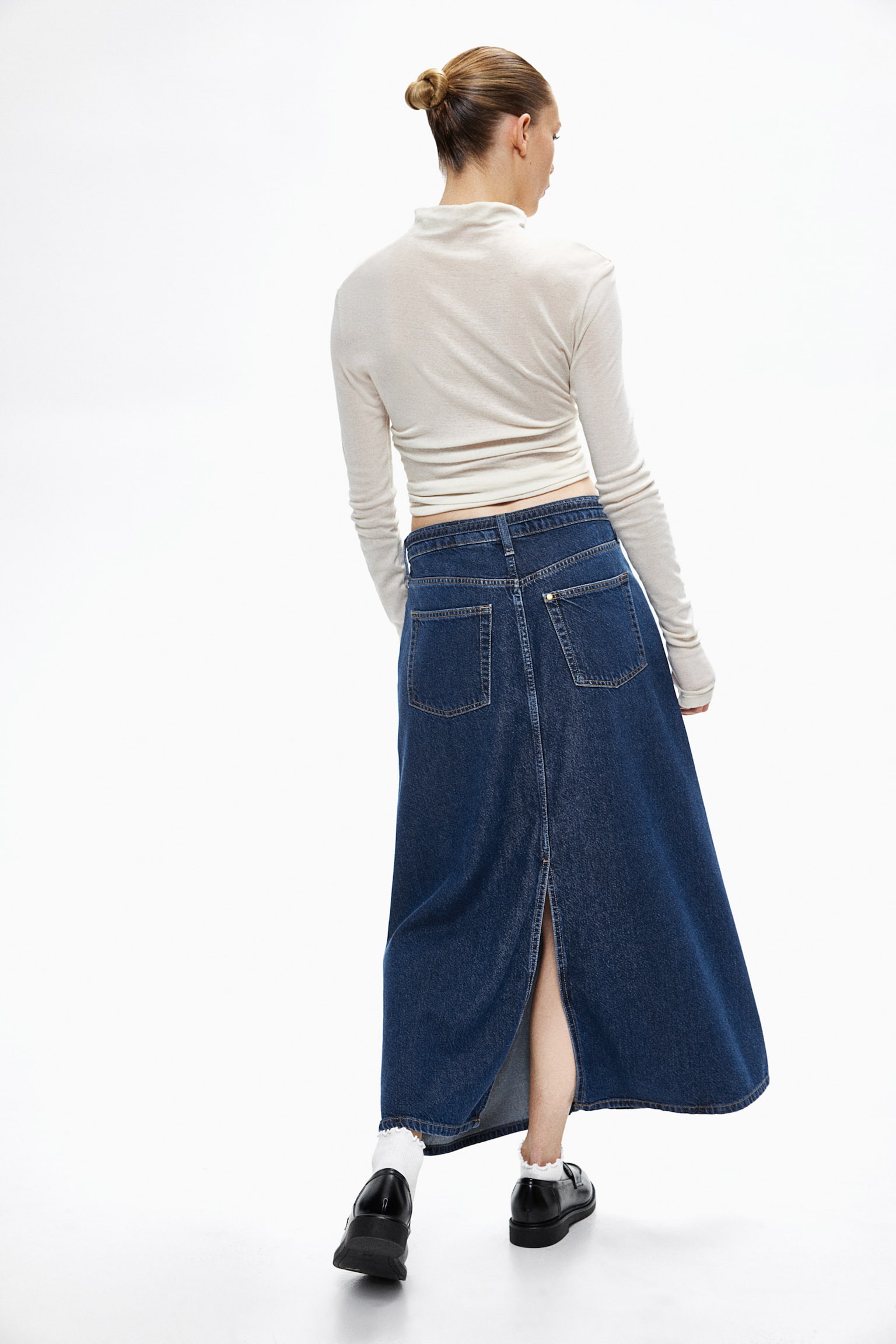 Feather Soft Denim Skirt - Denim blue/Pale denim blue/Black/Pale denim blue/Light denim blue - 7