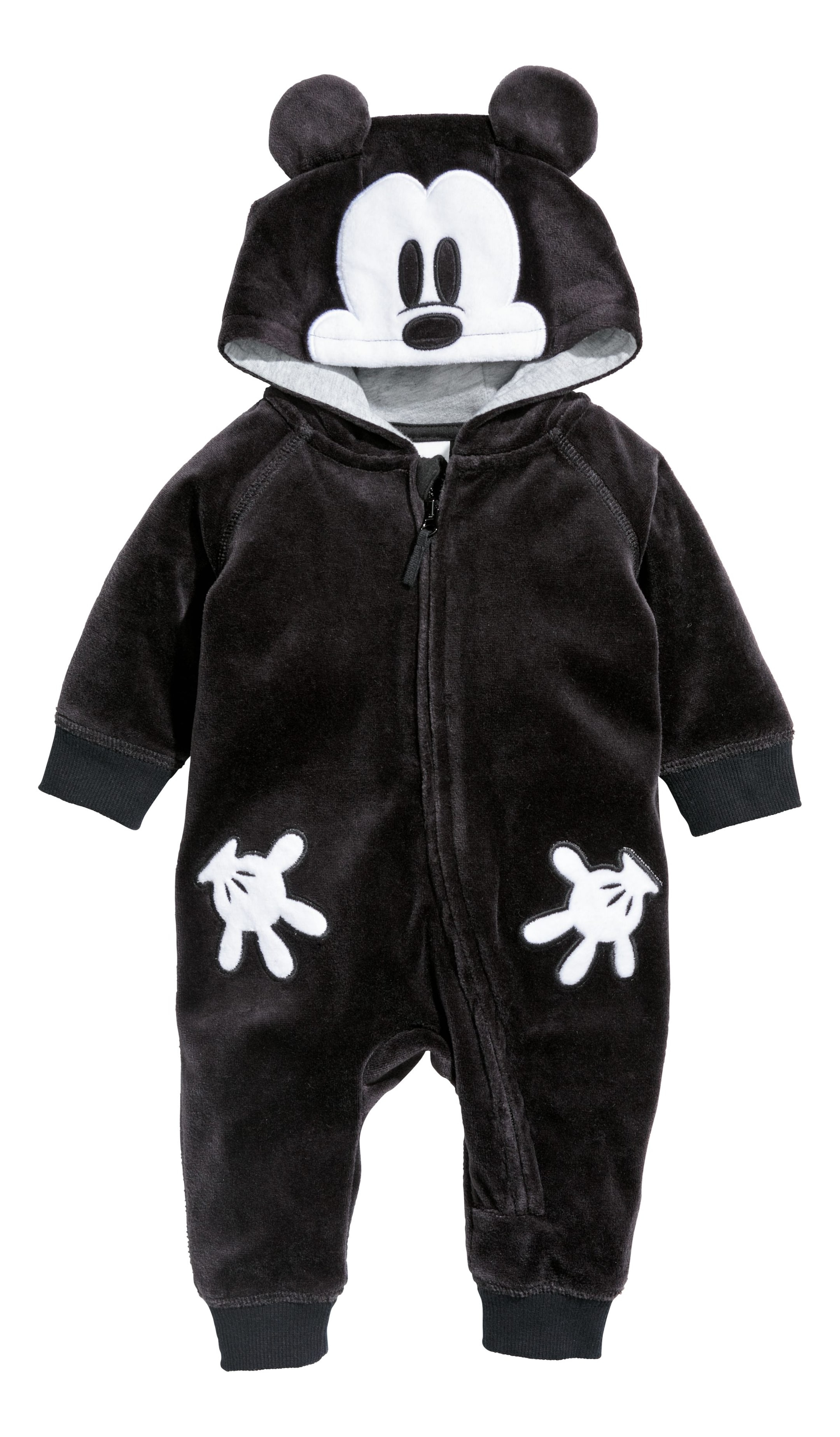 View larger image: Velour all-in-one suit - Black/Mickey Mouse - Kids | H&M IE 1