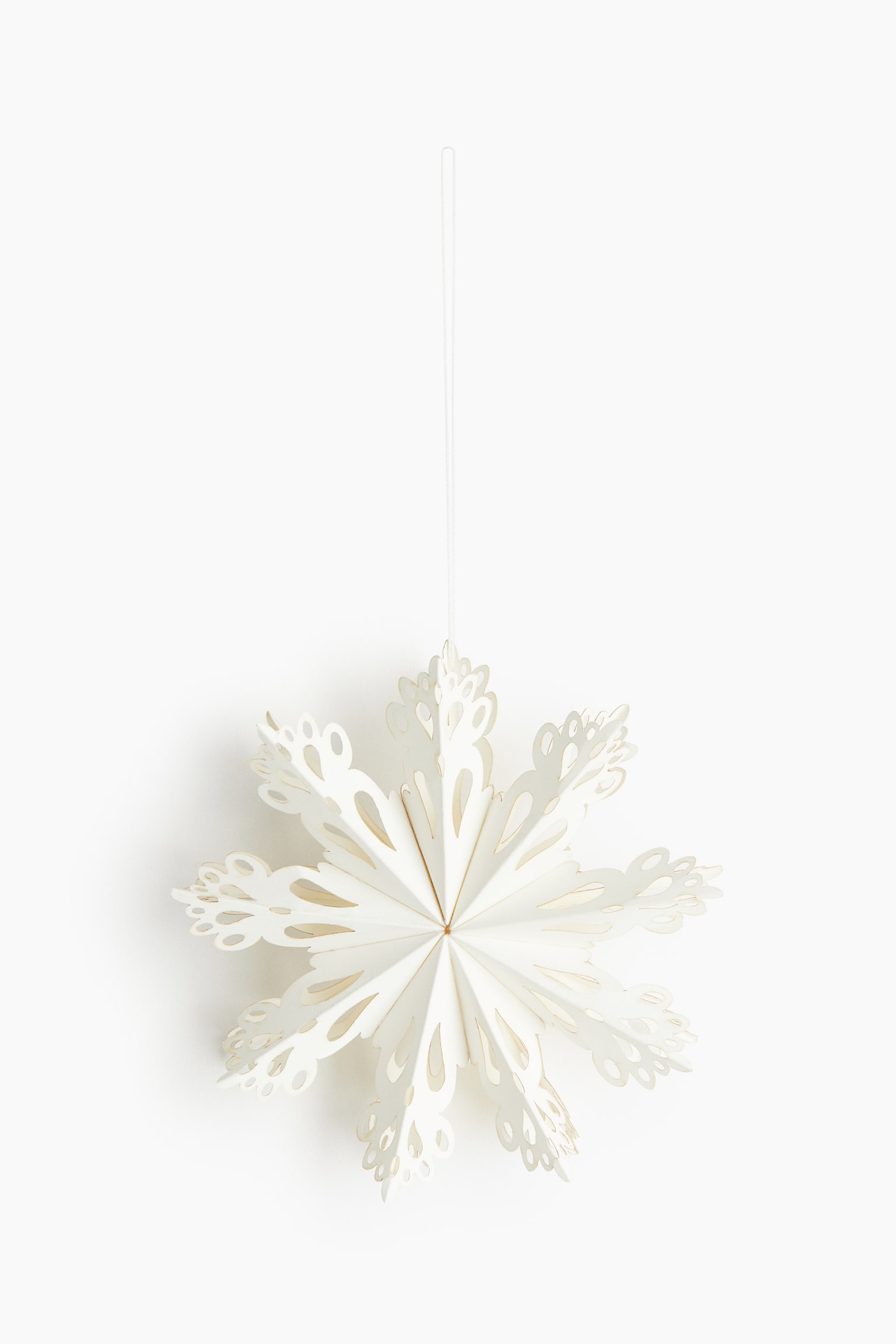 Paper Christmas tree decoration - White/Dark green/Red - 2