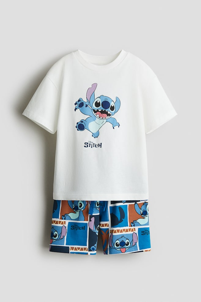 2-piece printed set - White/Lilo & Stitch/Green/Minecraft/Cream/Cars/Dark turquoise/Spidey/Cream/Super Mario/White/Jurassic World/White/Hot Wheels/Red/Mickey Mouse/Dark red/Marvel Comics/Cream/Minions/White/Minecraft/Dark grey/Batman/Beige/Marvel Comics/Dark grey/FIFA World Cup 2026™ - 1