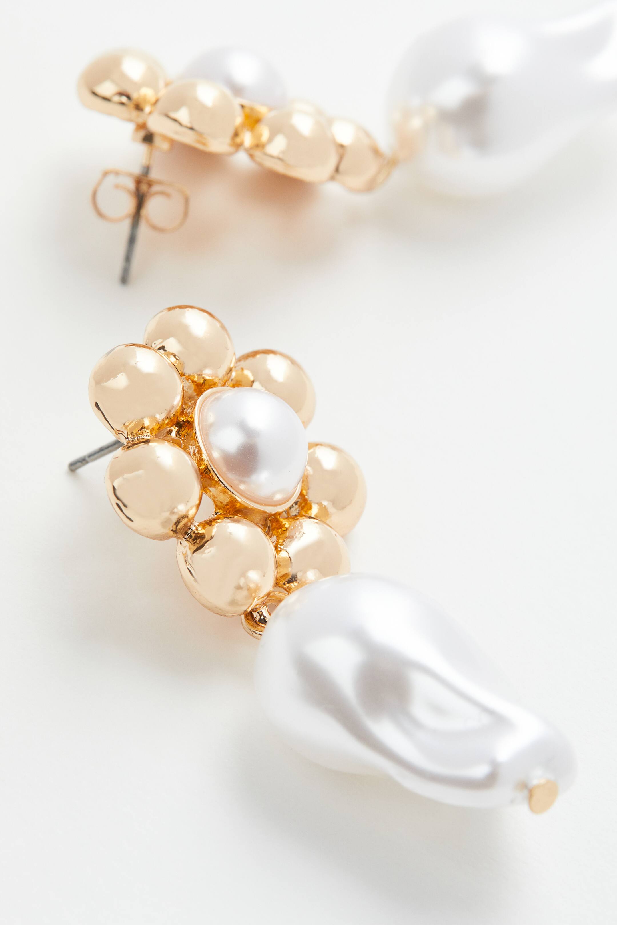 View larger image: Earrings - Gold-coloured/White - Ladies | H&M 2
