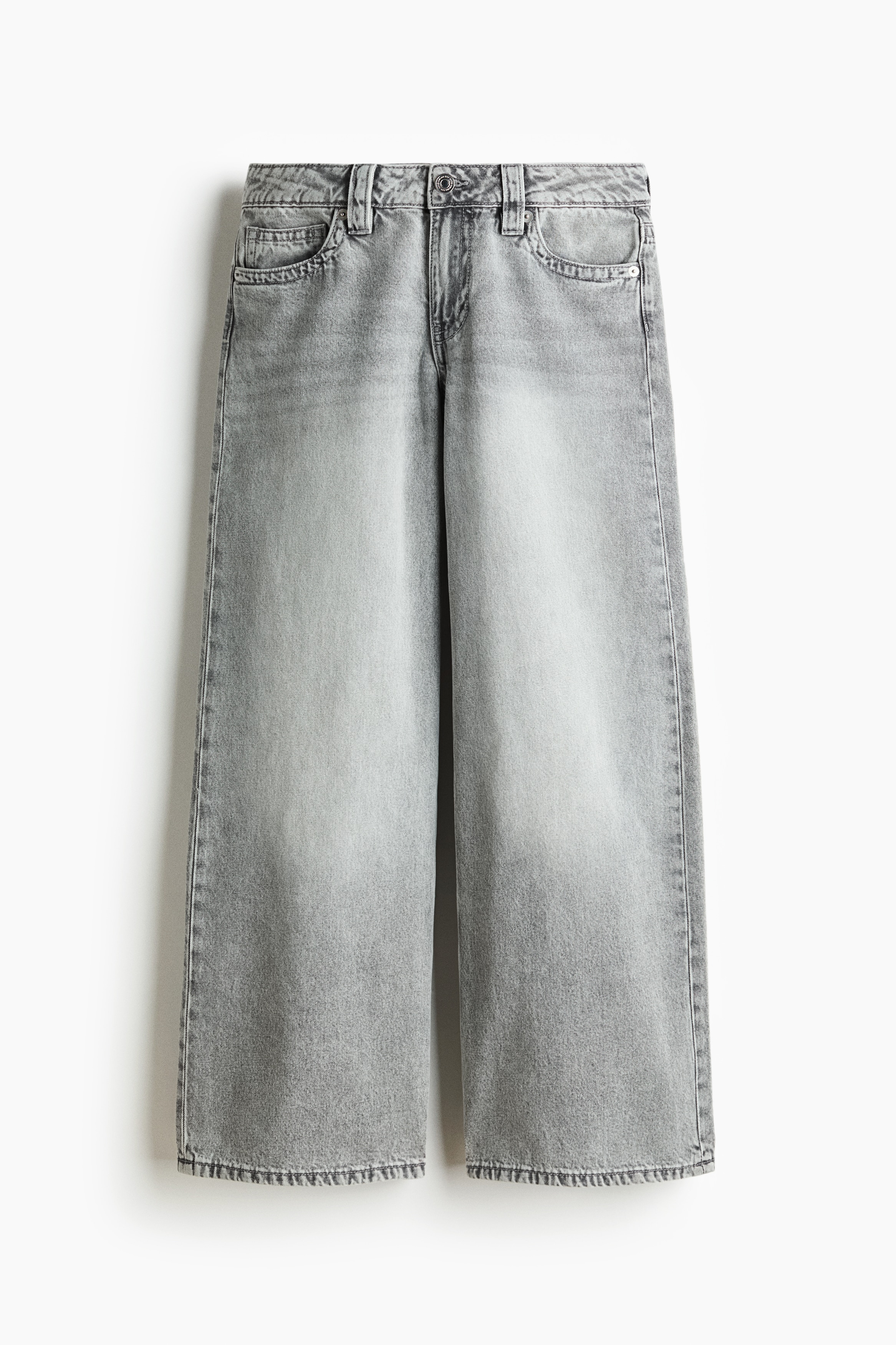 Baggy Wide Low Waist Jeans - Grå/Denimblå/Ljus denimblå