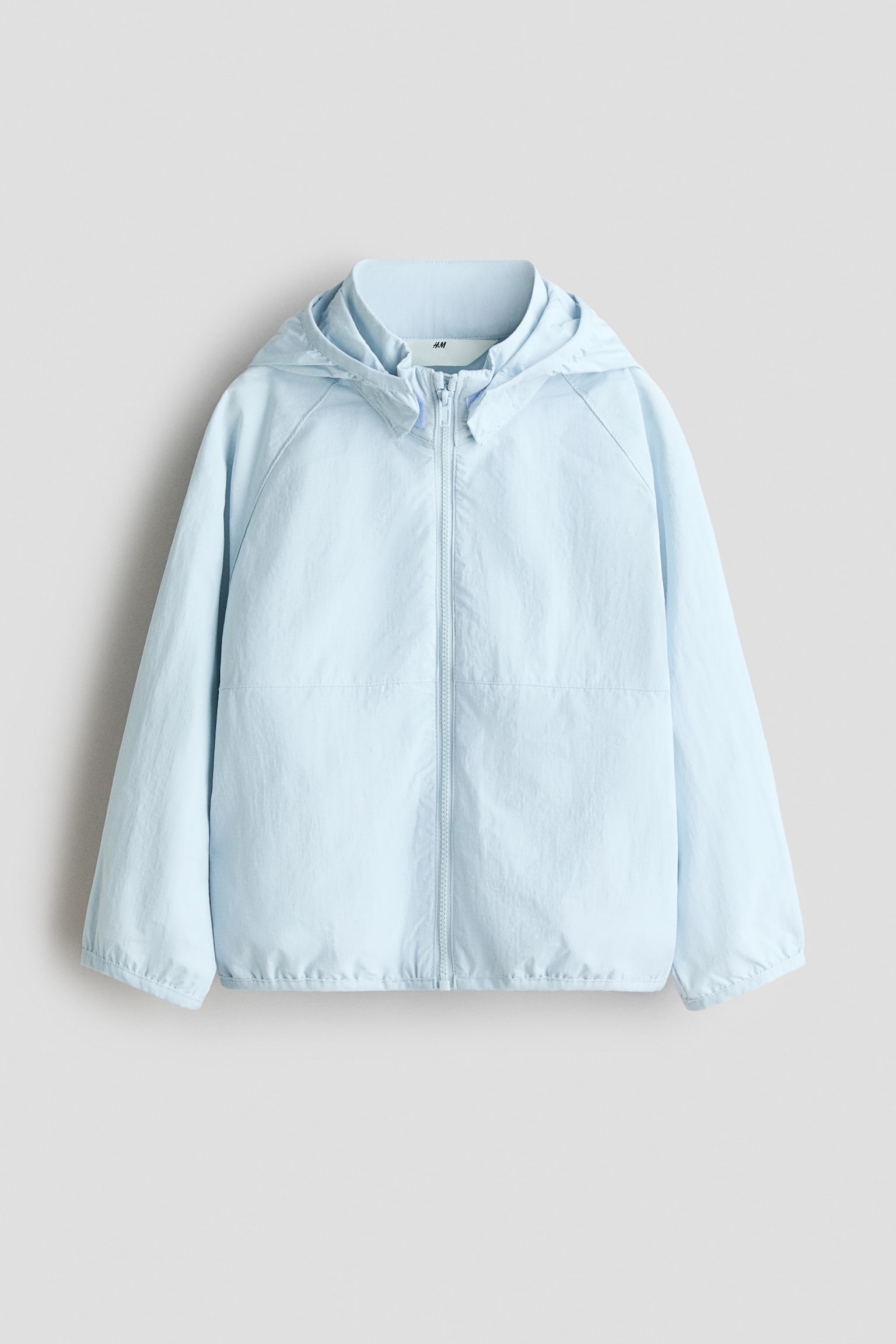 連帽擋風外套 - 淺藍色/淺綠色/奶油色