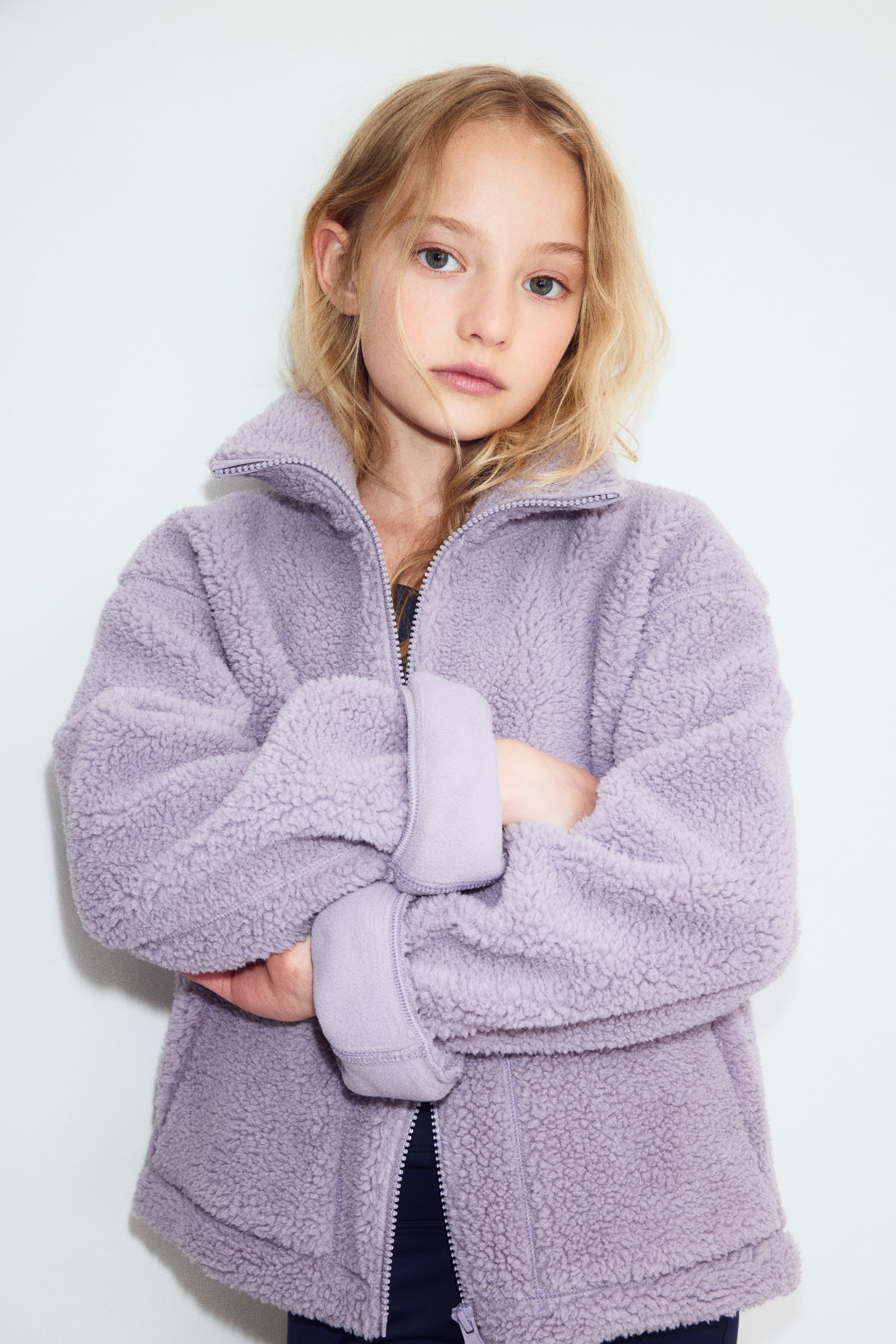 Детские куртки H&M Warm Teddy Fleece Activewear Jacket — фото 4