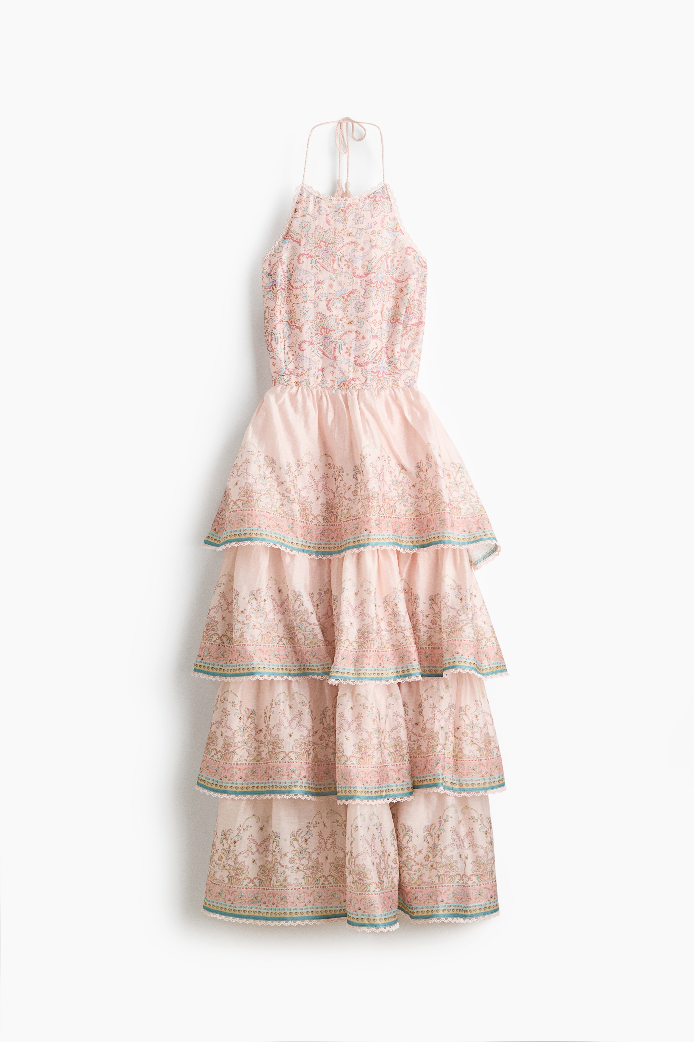 boden halterneck linen midi dress Rosa Halter Linen Midi Dress-Navy main image 0