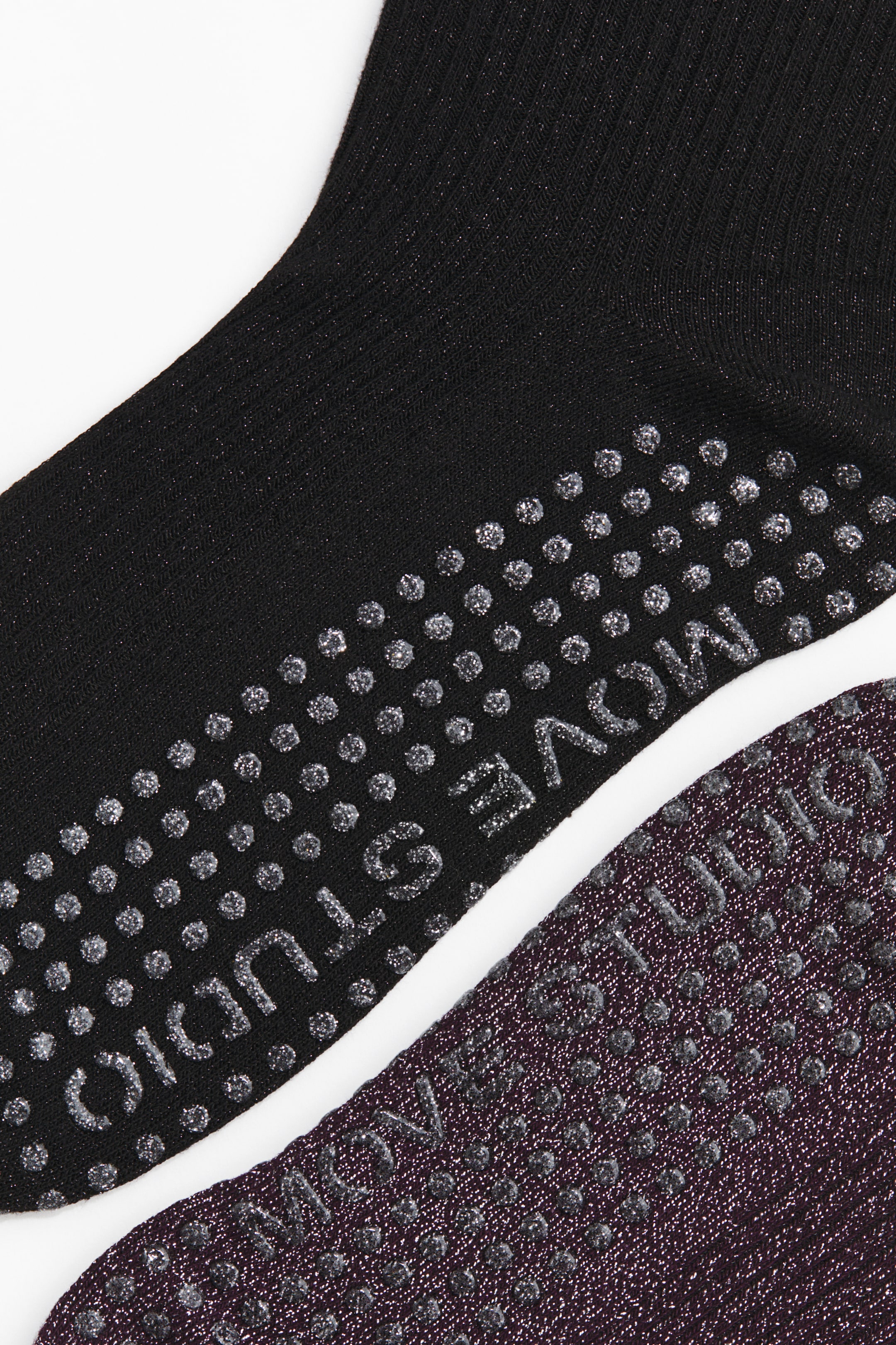 View larger image: 2-pack glittery Anti-slip Yoga socks - Black/Glittery - Ladies | H&M GB 2