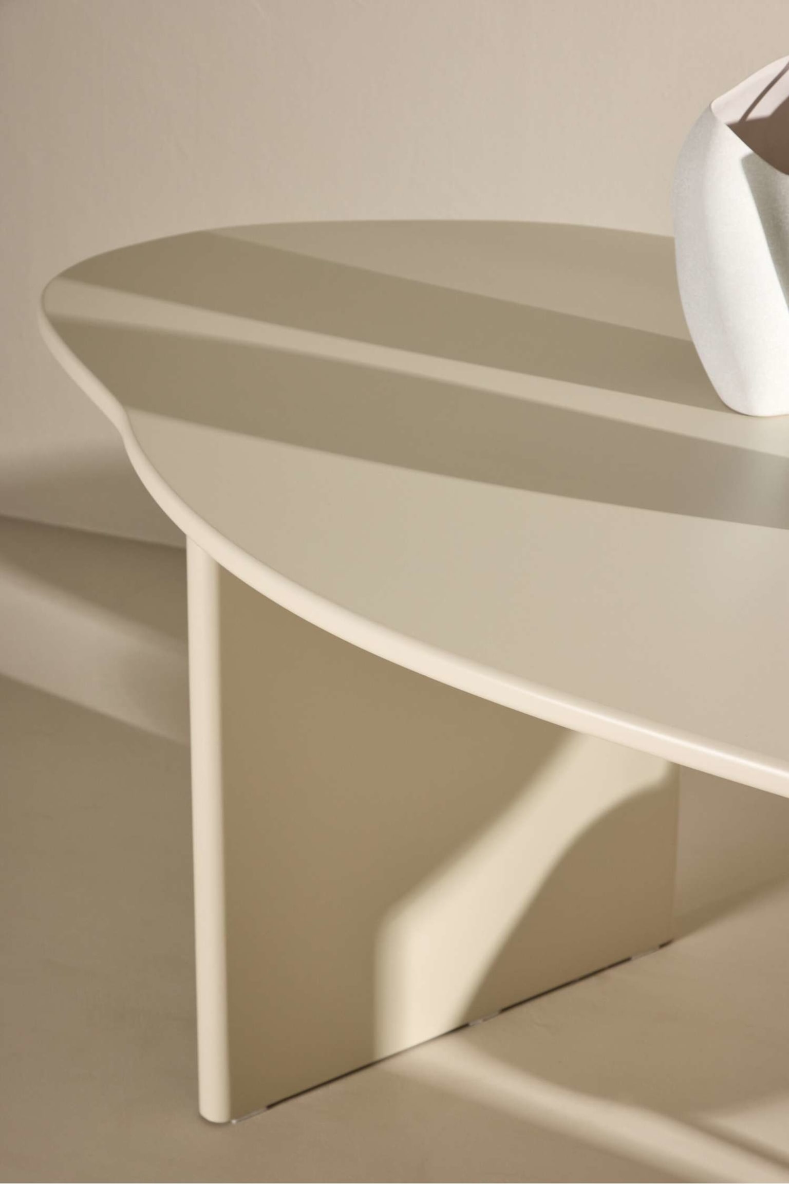 Asymmetrisk Spisebord - Mdf, Beige - 3