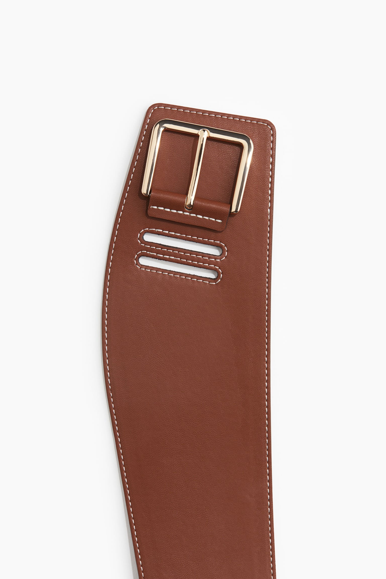 Asymmetric belt - Brown