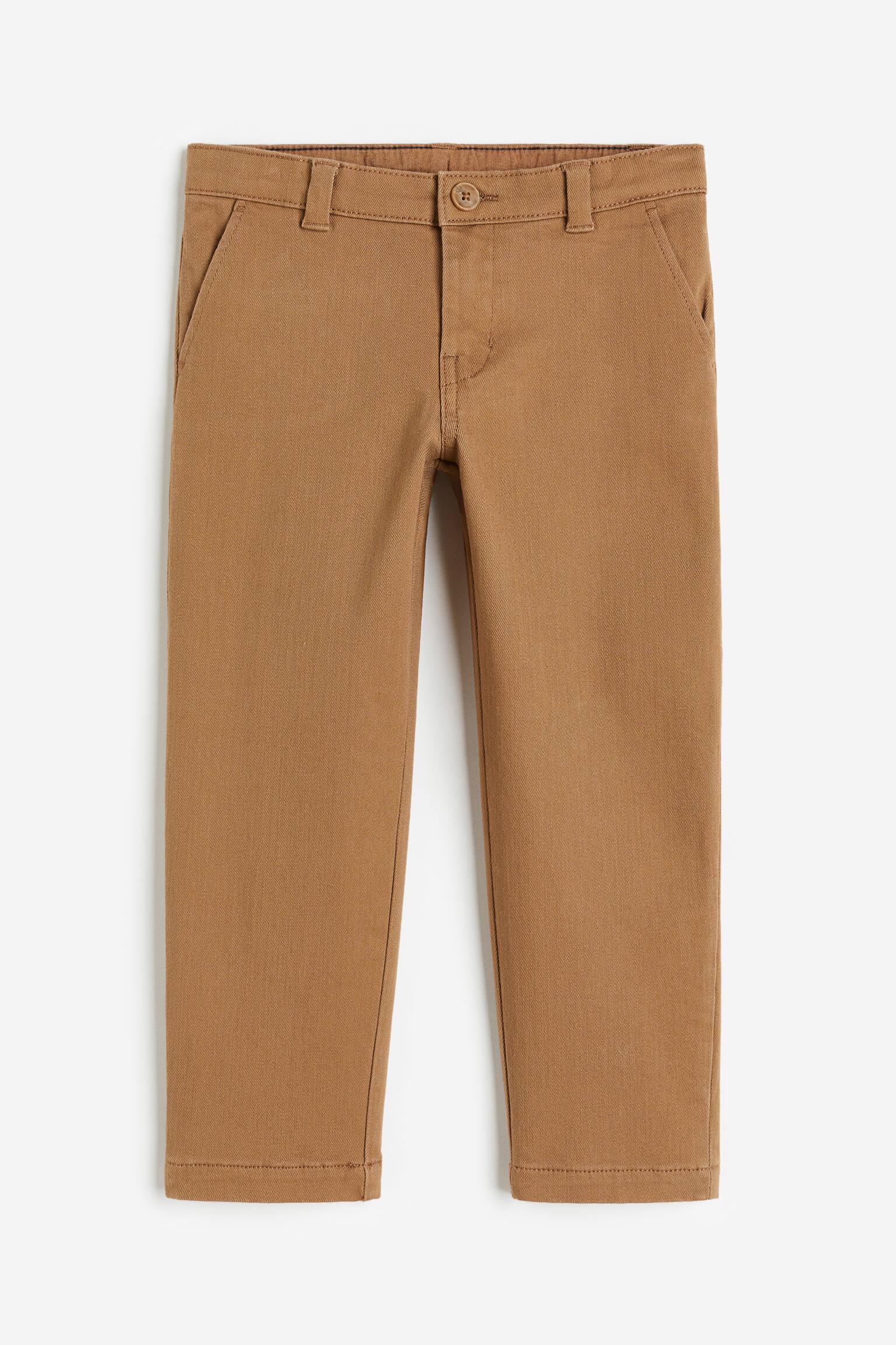 Chino Relaxed Fit en twill - Beige foncé - 1