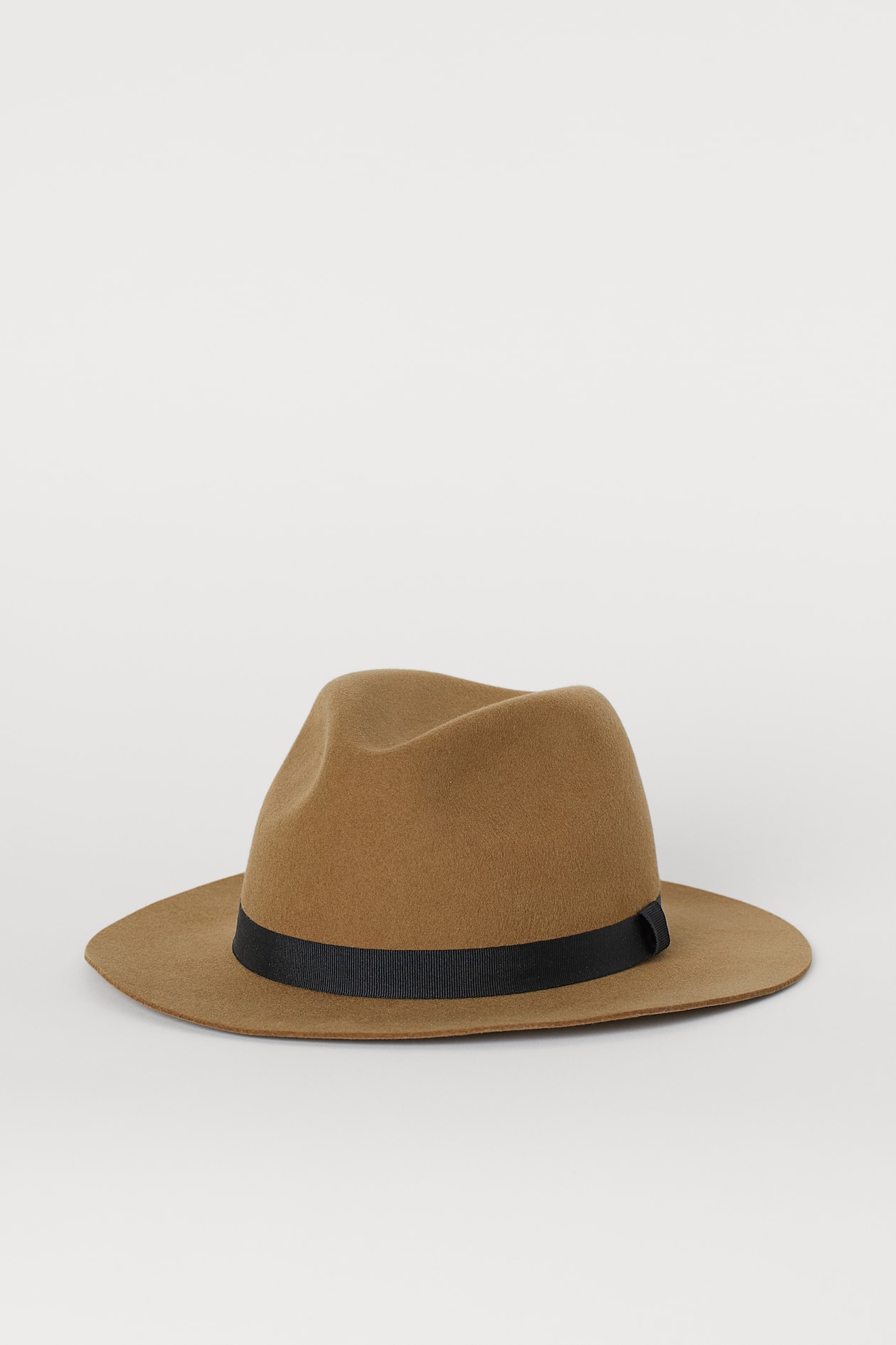 Felted wool hat Dark beige Men H&M