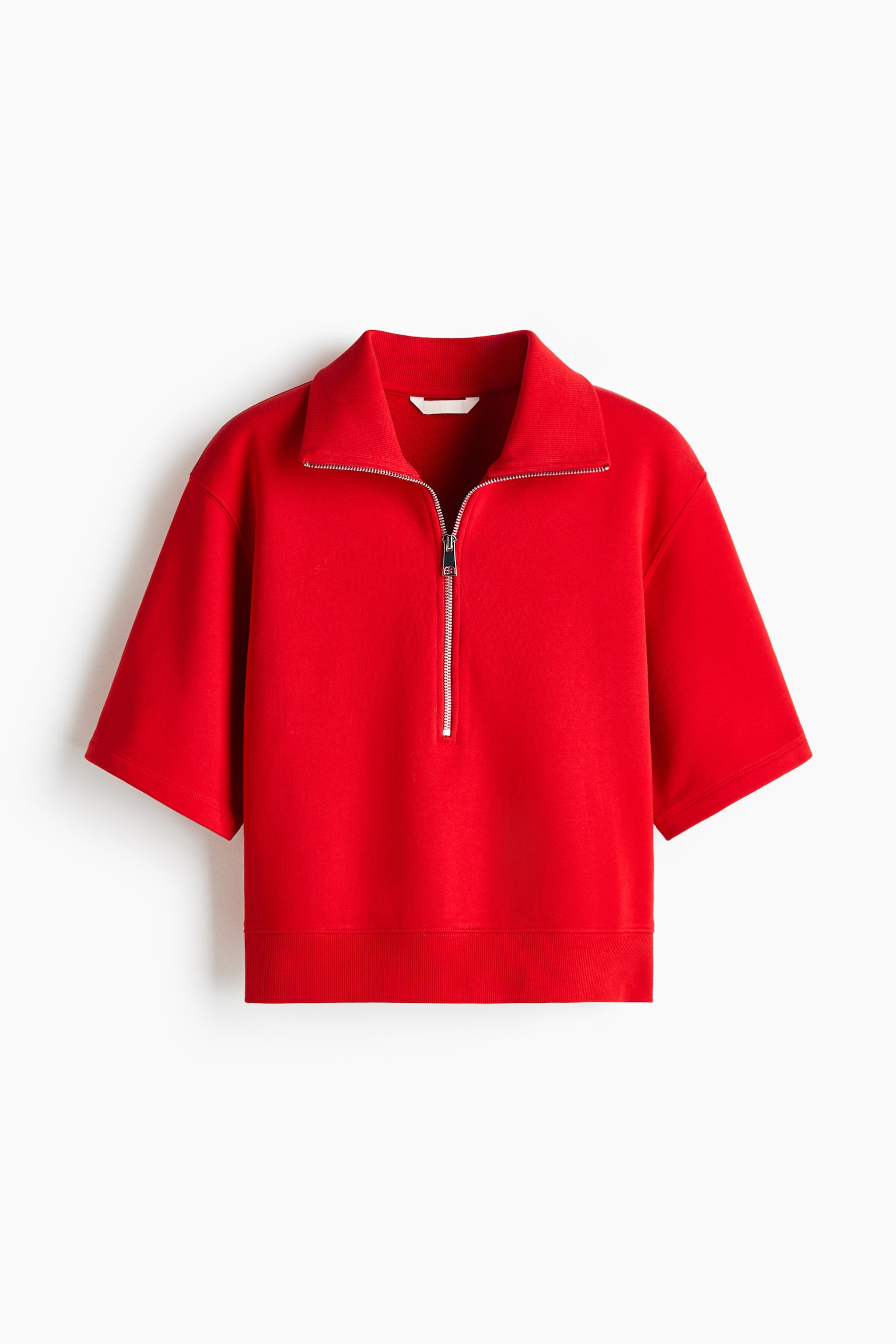 Zip-top sweatshirt - Bright red - 1