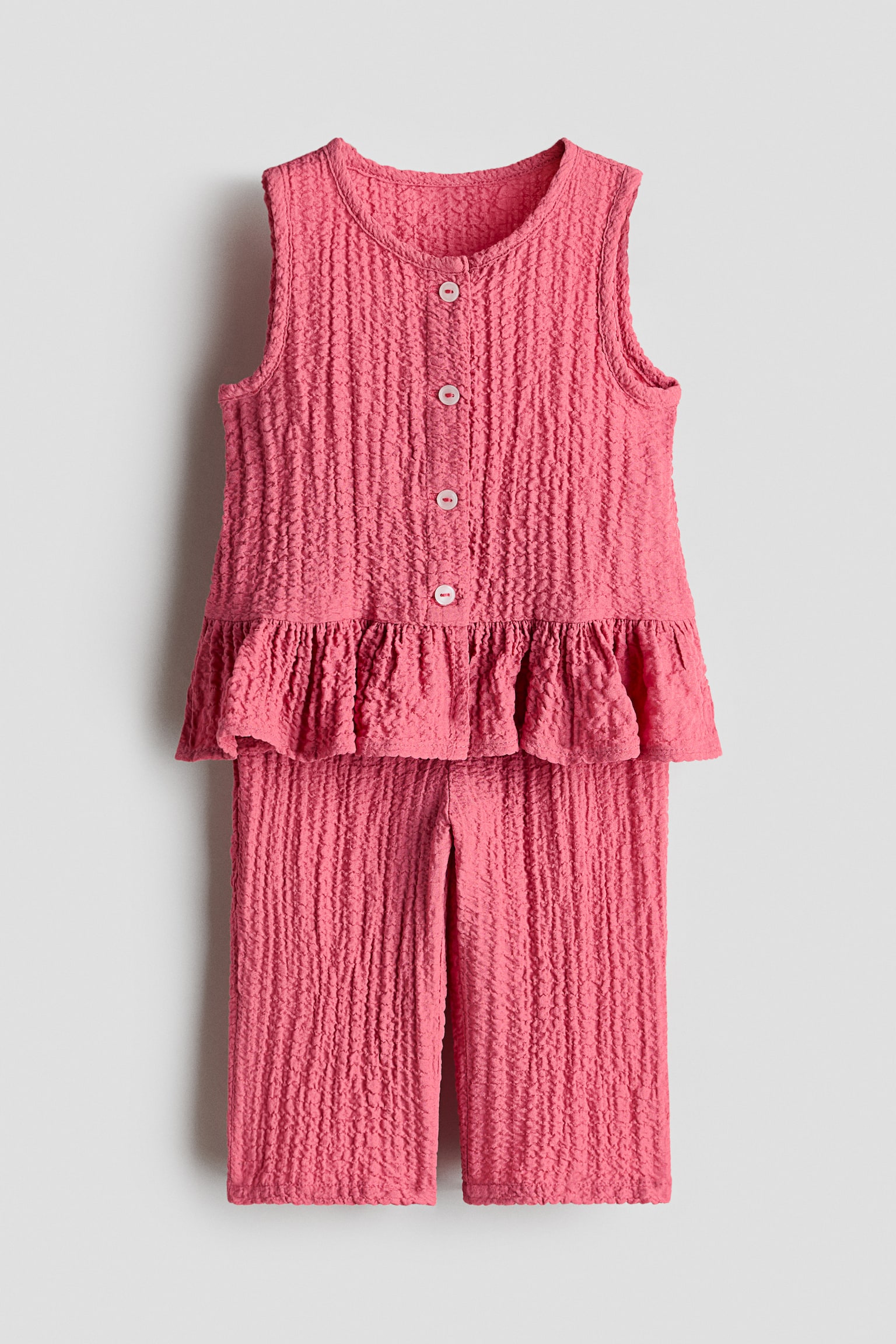 2-piece seersucker set - Dark pink/Light blue/Floral/Light pink/Floral/White/Strawberries/Cream/Hearts