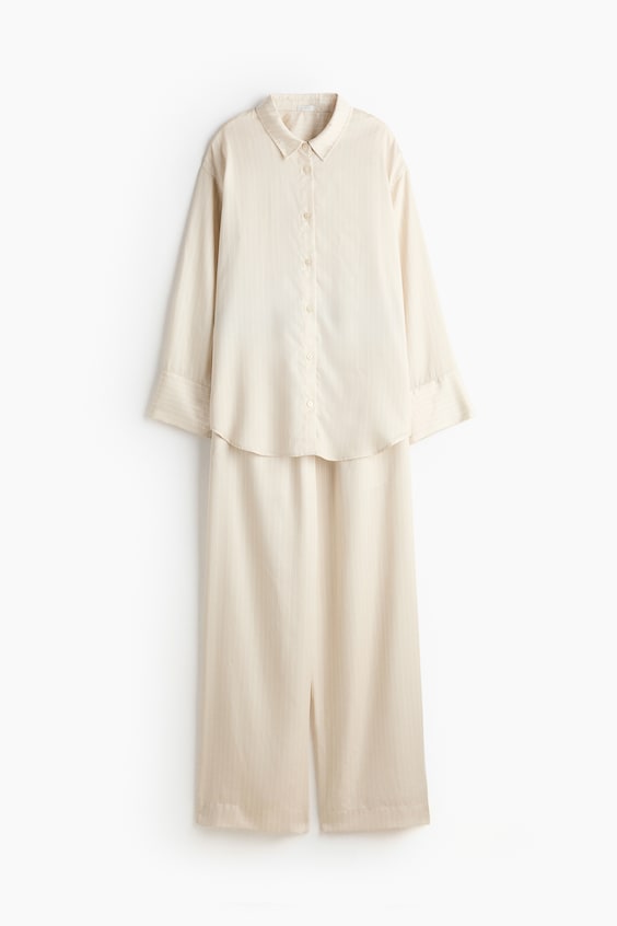 Женская пижама H&M из лиоцелла, цвет: Светлый бежевый