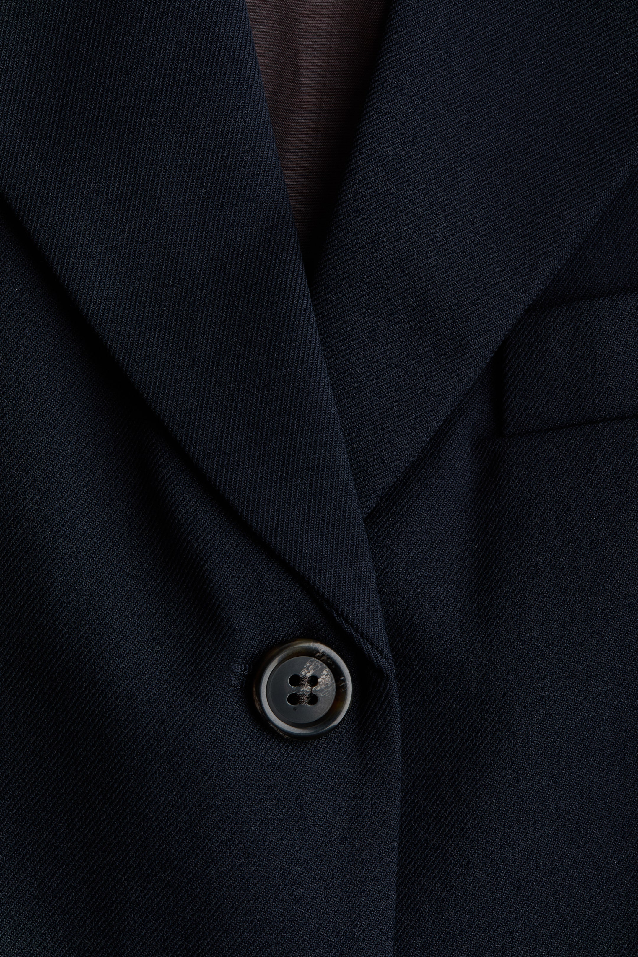 Single-Breasted Twill Blazer