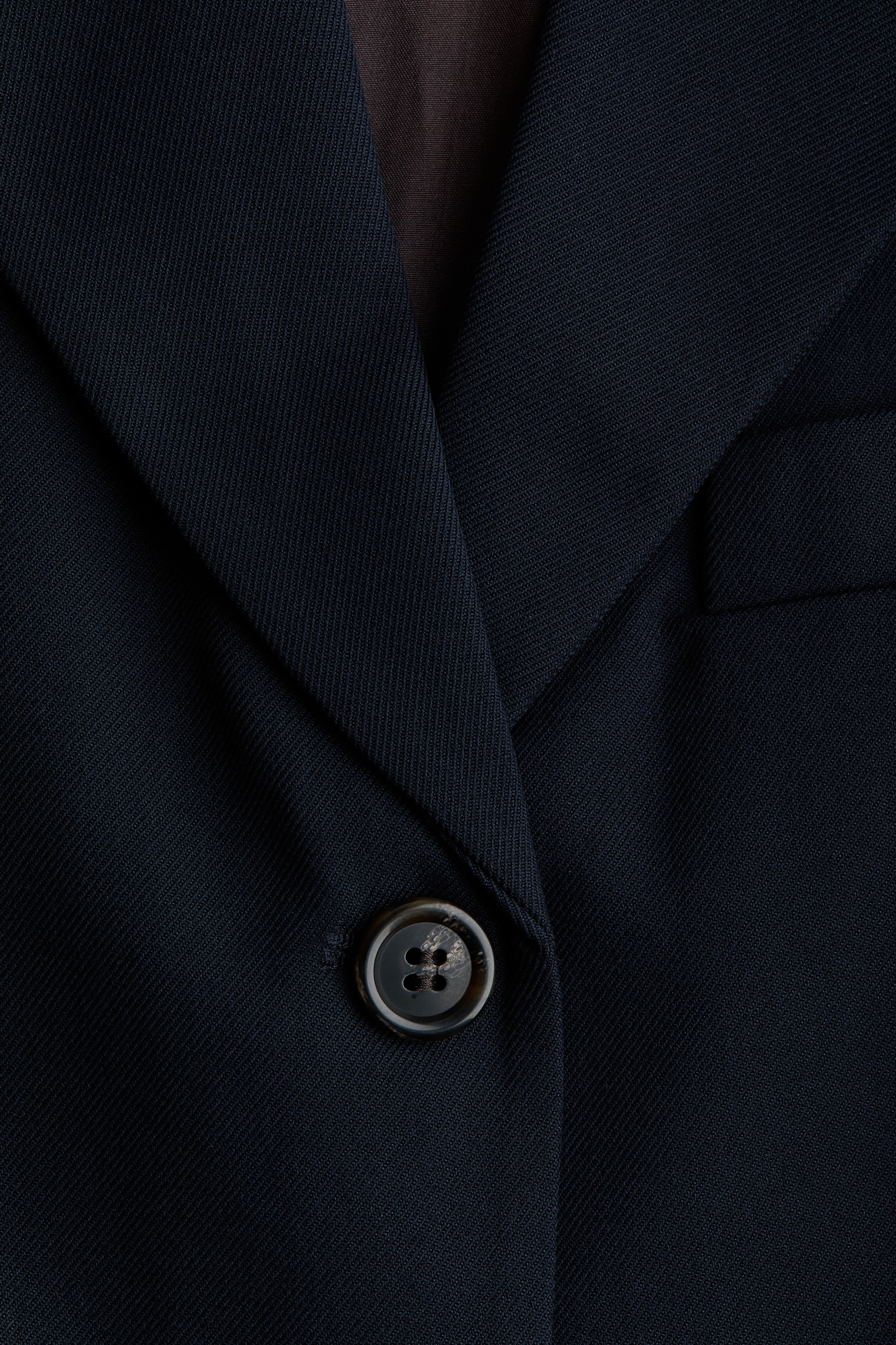 Blazer à fermeture droite en sergé