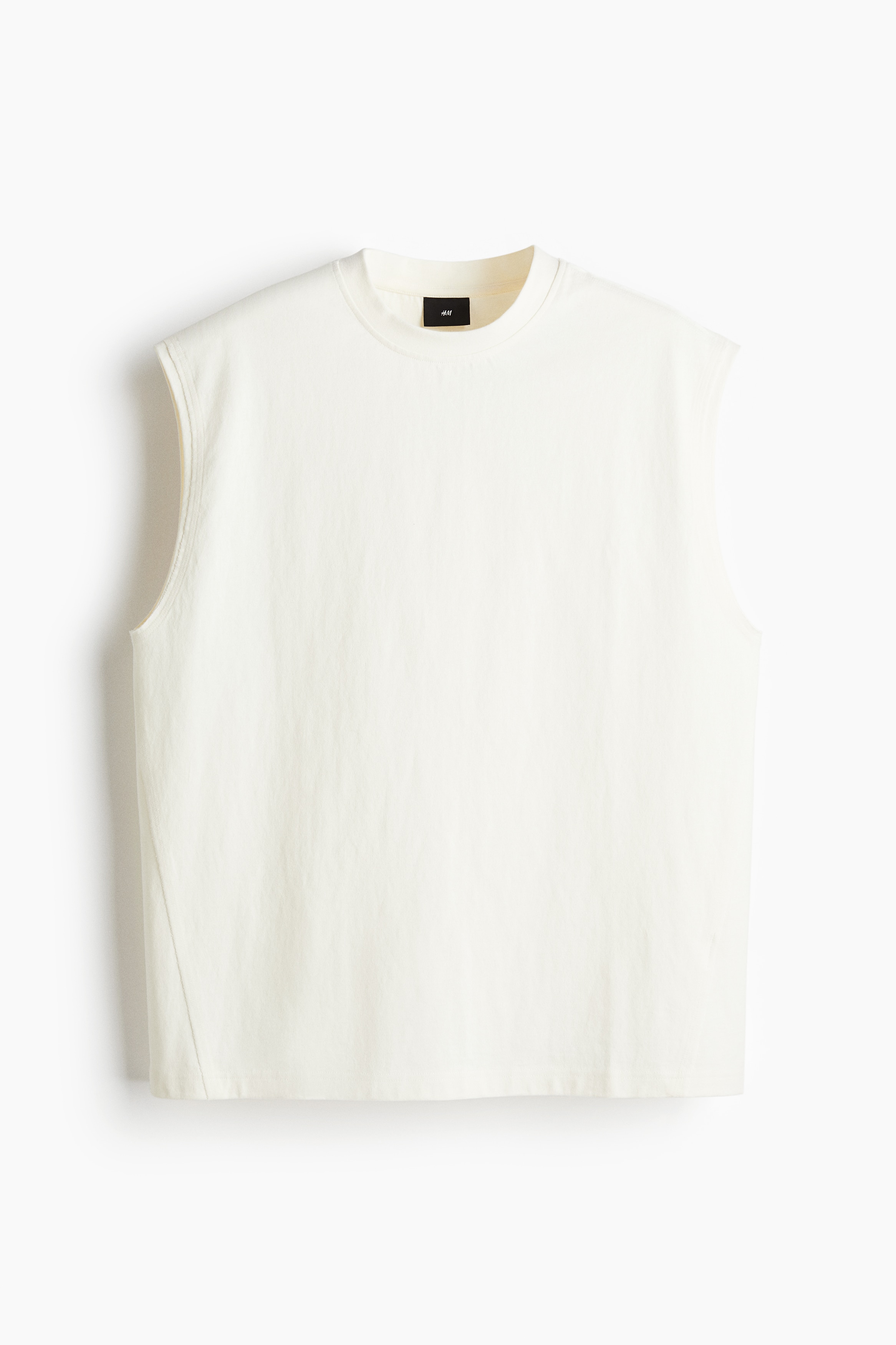 Loose Fit Vest top - Cream/Black
