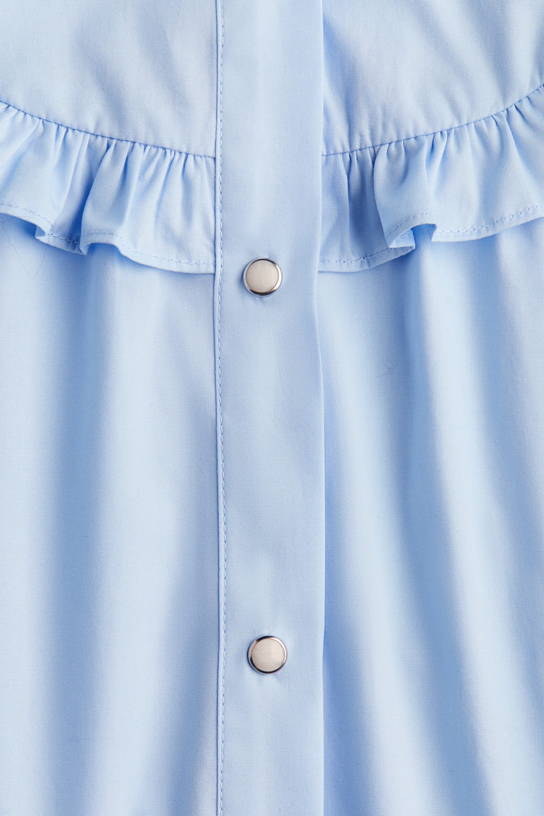 Ruffle-Trimmed Cotton Poplin Blouse