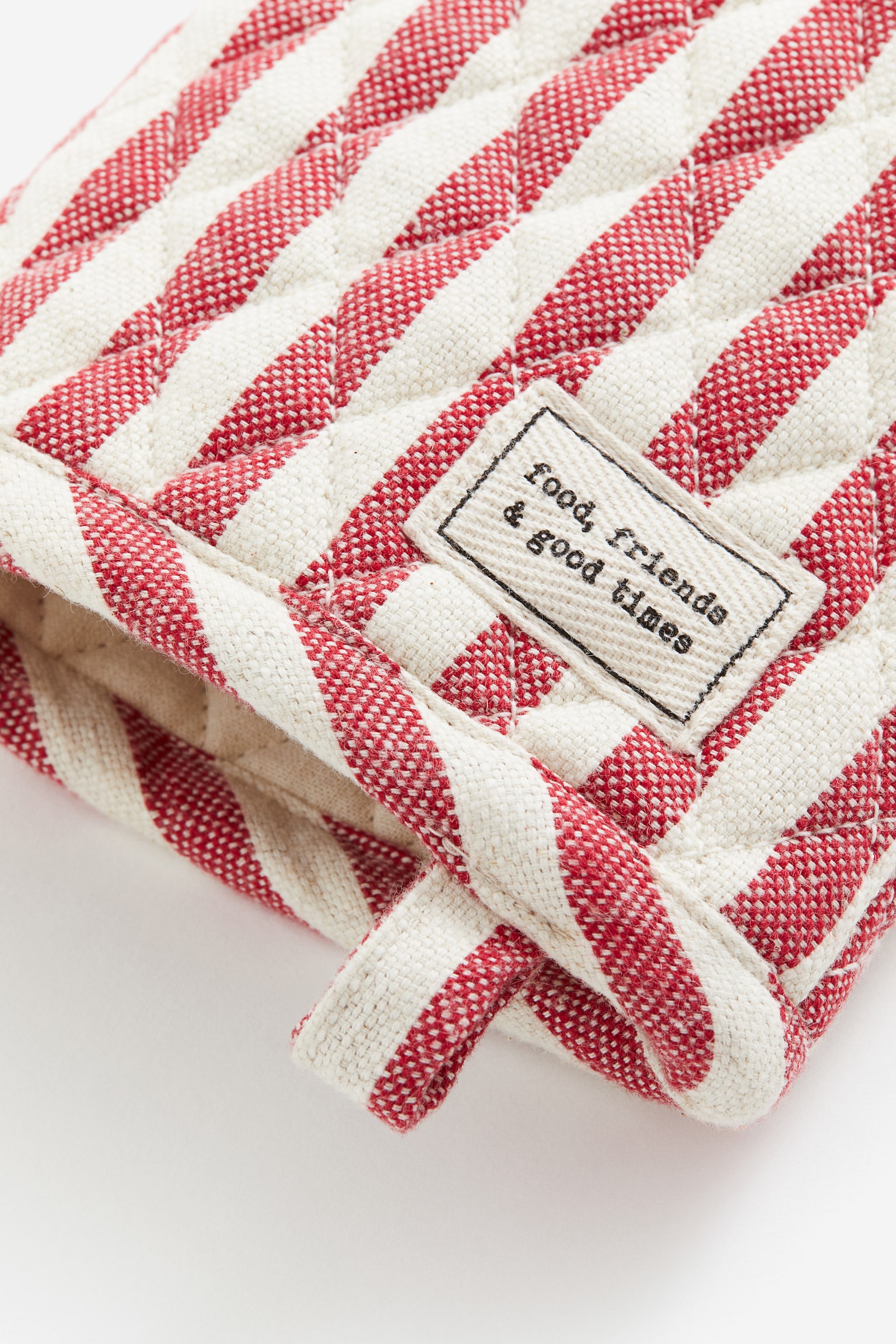 Striped oven glove - Red/Striped/Dark grey/Natural white/Light beige/White/Light yellow/Striped - 3