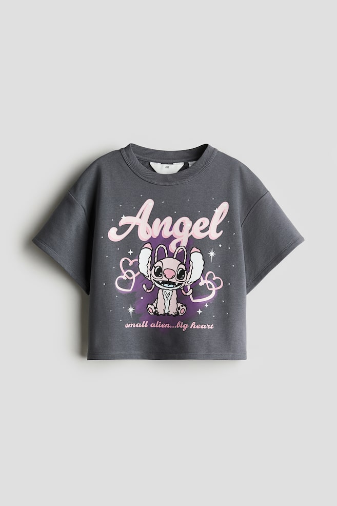 Printed T-shirt - Dark grey/Lilo & Stitch/Cream/Hello Kitty/Light grey/Lilo & Stitch/Grey/Hello Kitty/Grey/Kuromi - 1