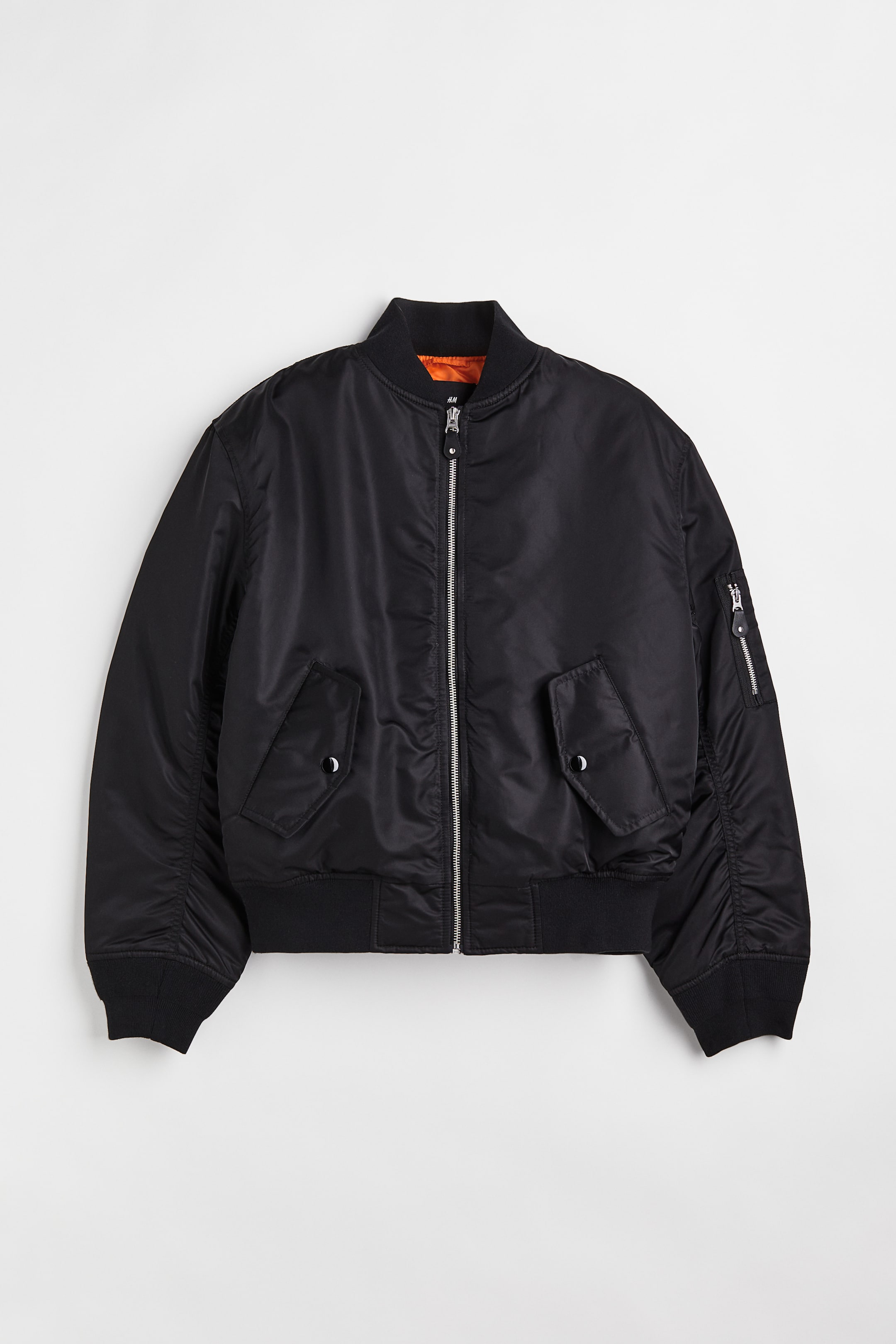 Xem ảnh lớn hơn: Áo khoác bomber Relaxed Fit - Màu đen - Men | H&M VN 1