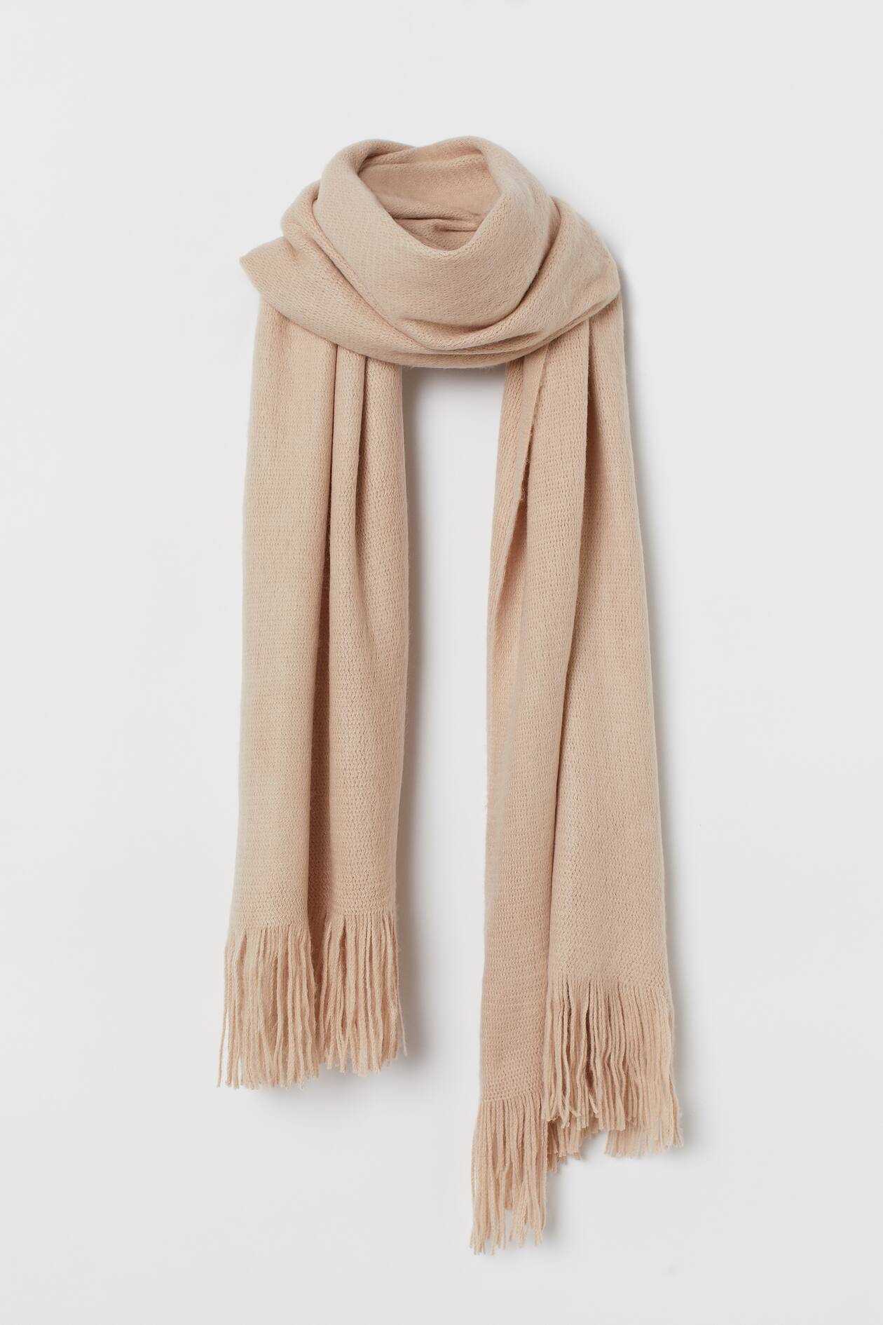 Scarf with Fringe - Beige - Ladies | H&M US