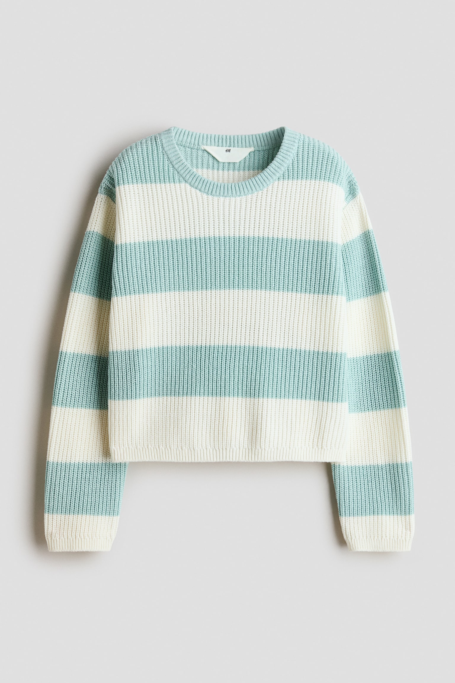 Rib-Knit Sweater - Turquoise/striped/Dusty pink/striped/Cream/striped/Lilac/Blue