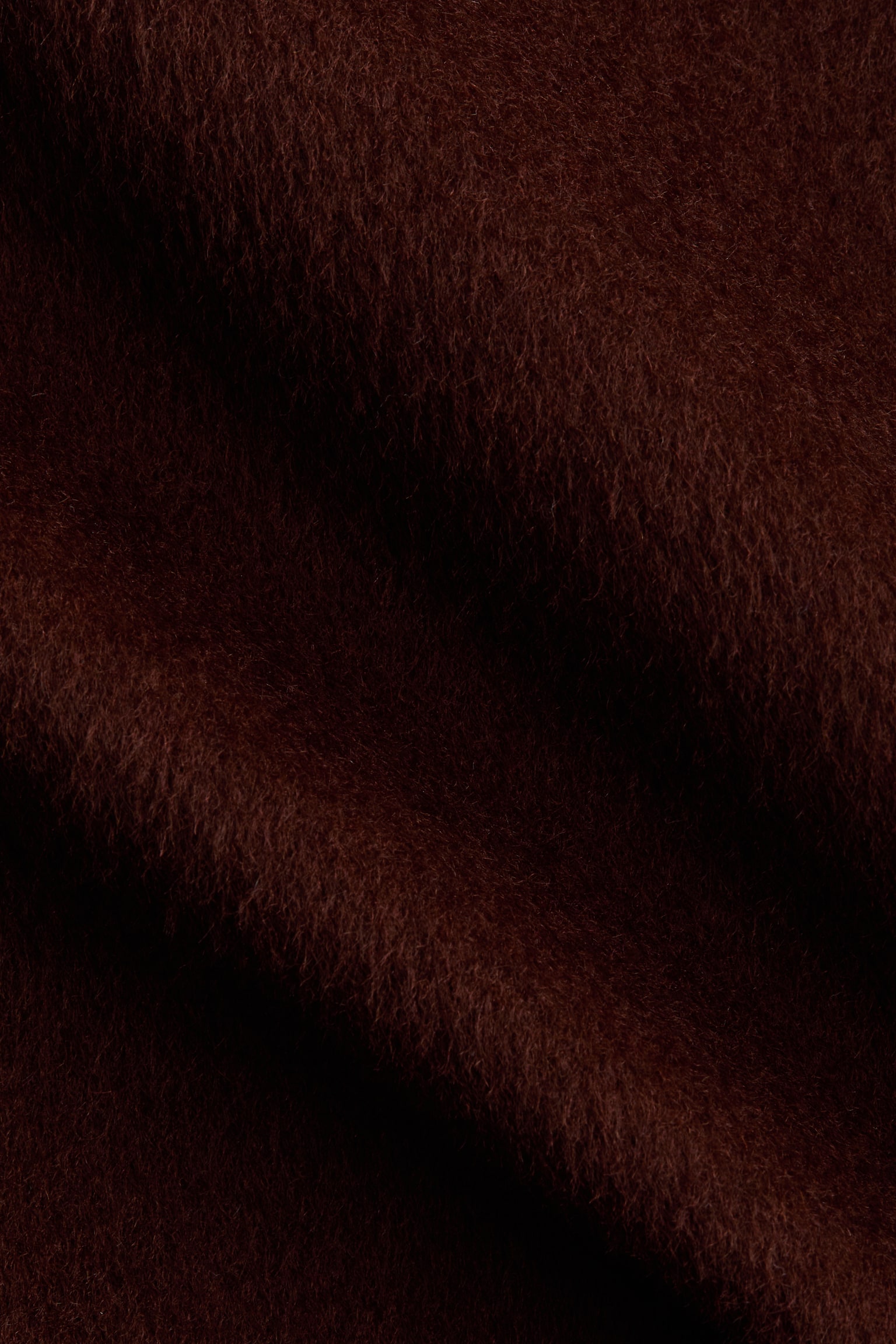 Handmade wool-blend coat - Dark rust brown/Dusty pink - 3