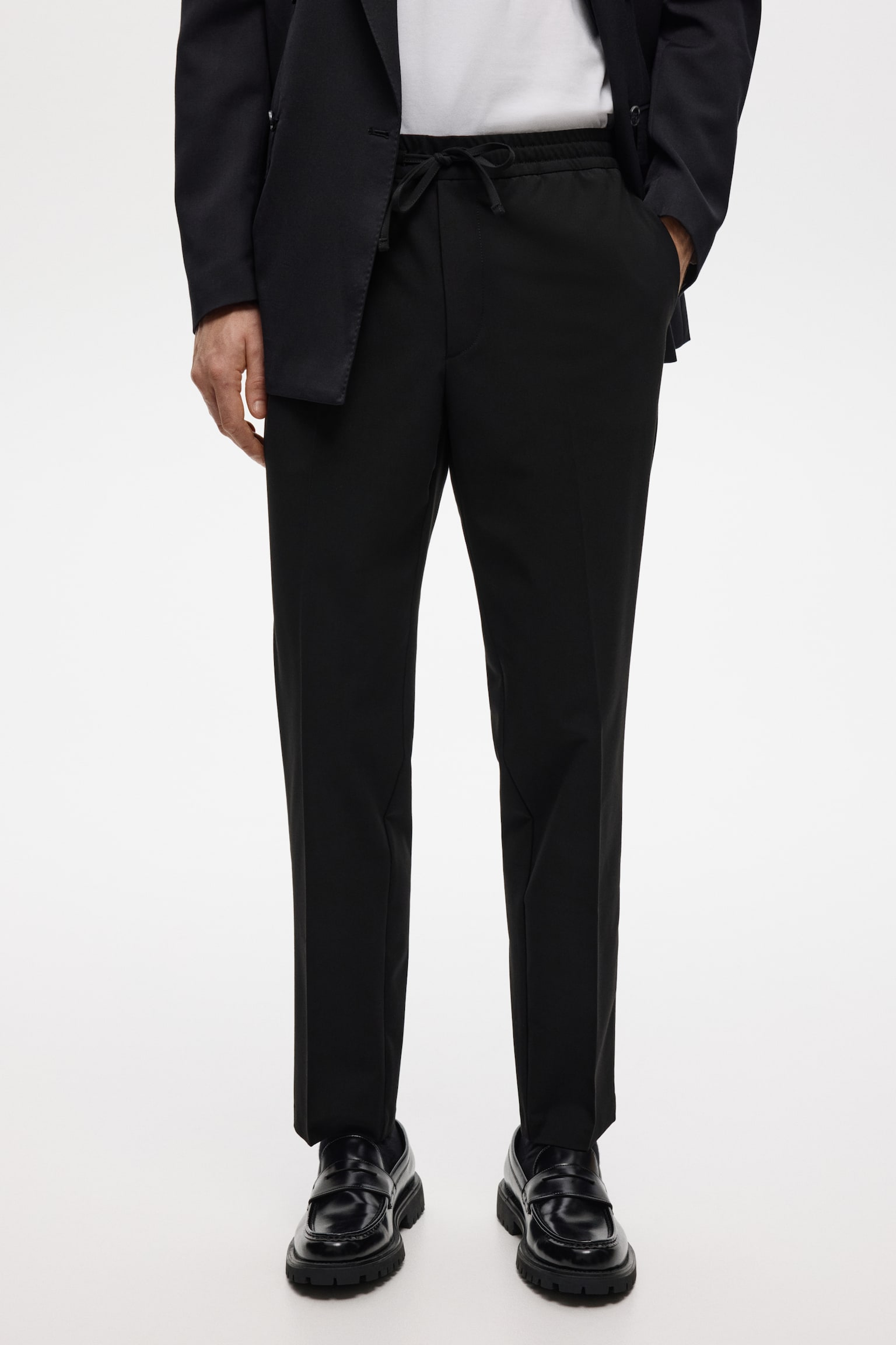 Slim Fit Tailored joggers - Black/Dark blue/Dark grey - 6