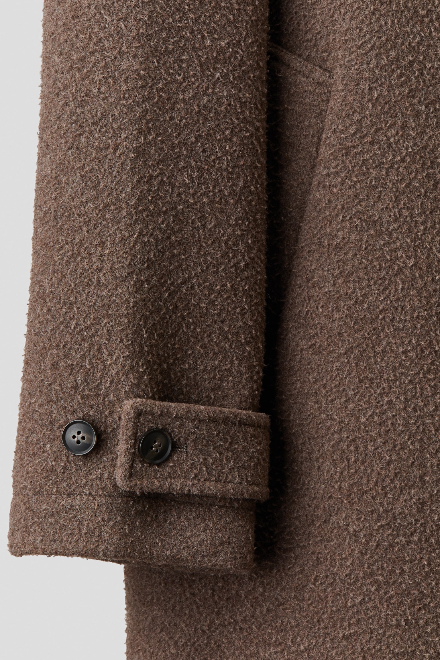 Мужское пальто H&M Long Wool-Blend, цвет: Тёмный бежевый — фото 7