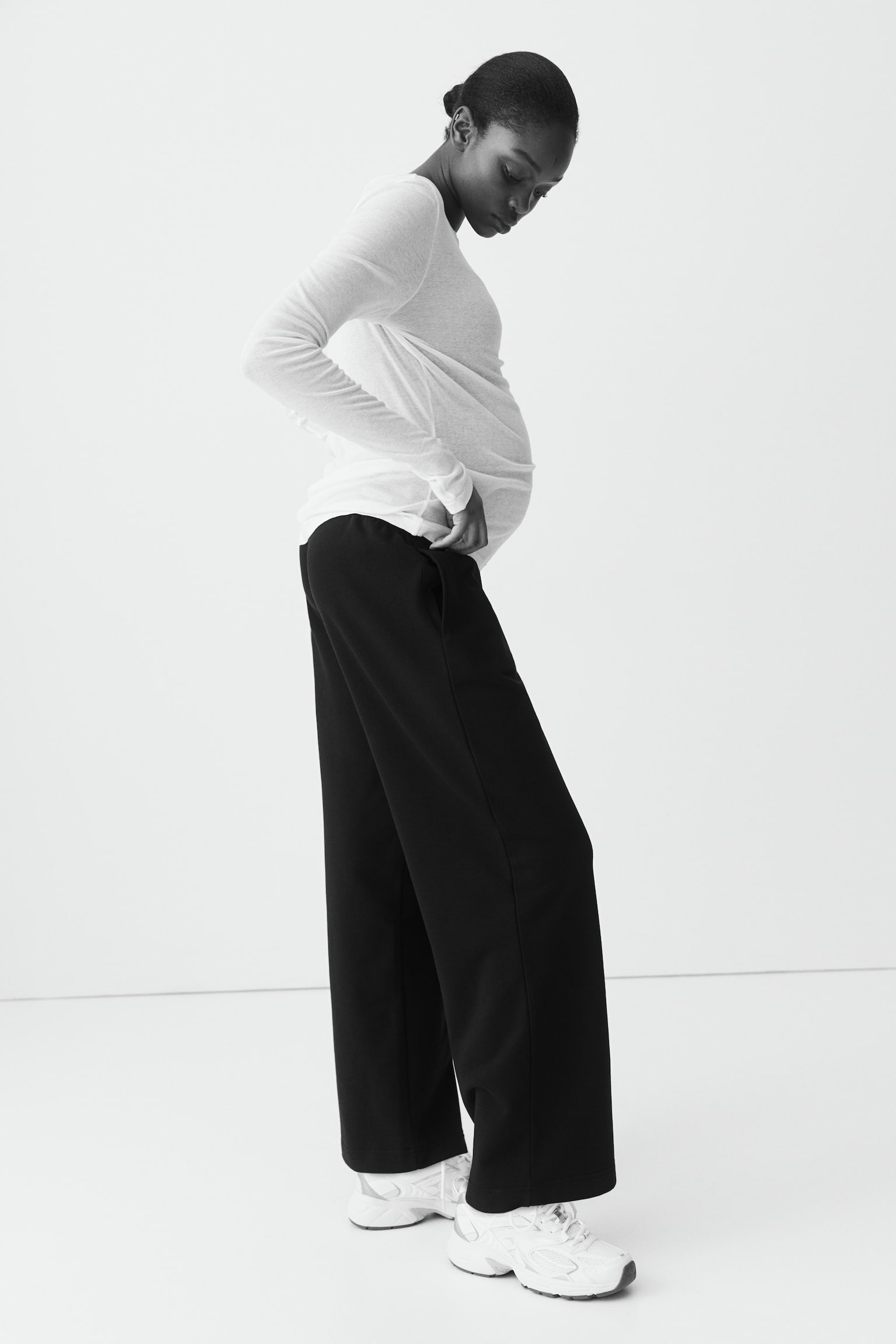 MAMA Sweatpants - Black/Grey marl - 1