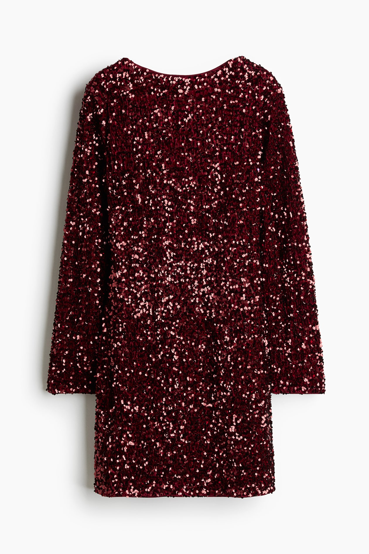 MAMA Robe à sequins avec dos décolleté - Rouge foncé - FEMME | H&M FR