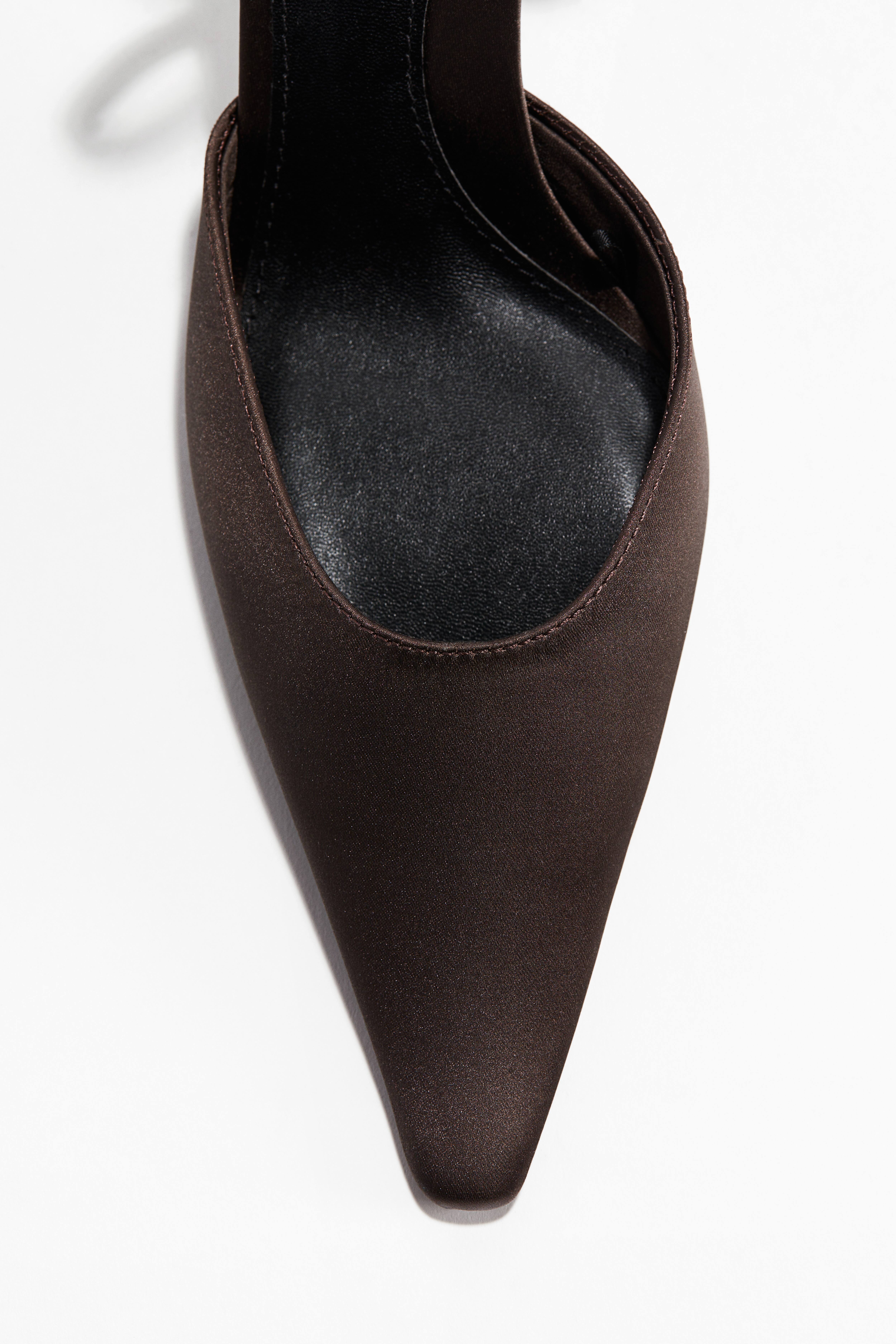 Pointed Satin Pumps