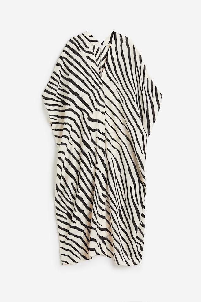 Oversized kaftan dress - Natural white/Zebra print/Orange/Patterned/Black/Black/Ombre - 2